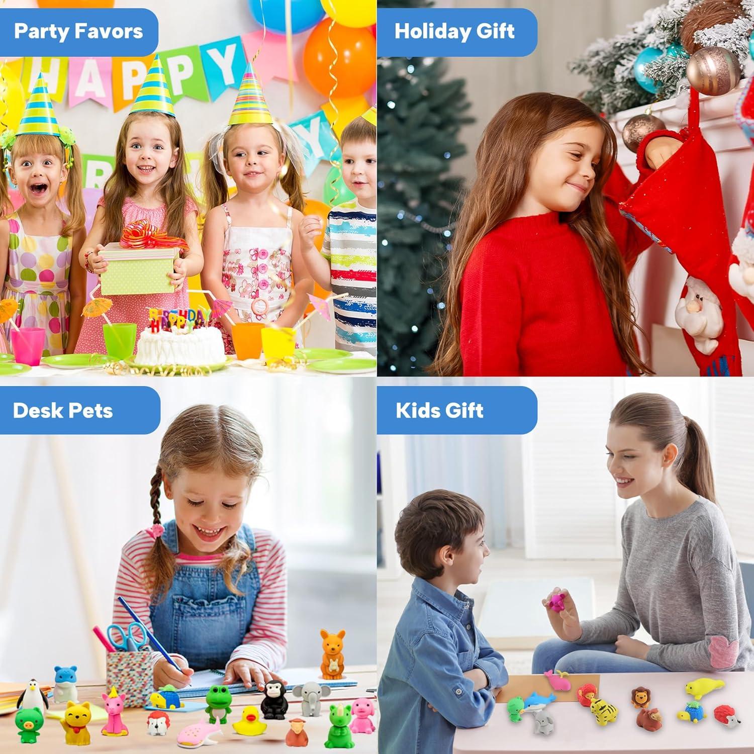 Borradores de Animales GOMIMEOR 35 Pcs Multicolor 6.35 cm