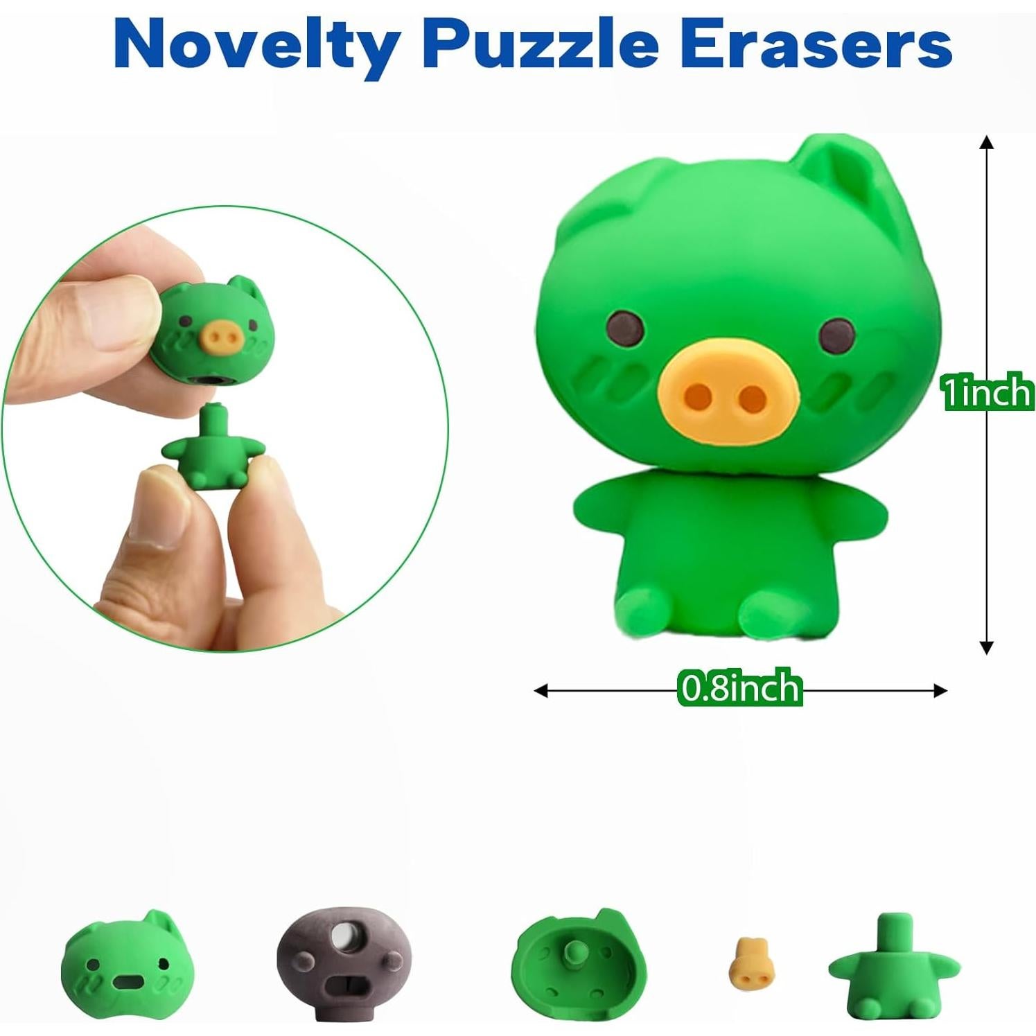 Borradores de Animales GOMIMEOR 35 Pcs Multicolor 6.35 cm