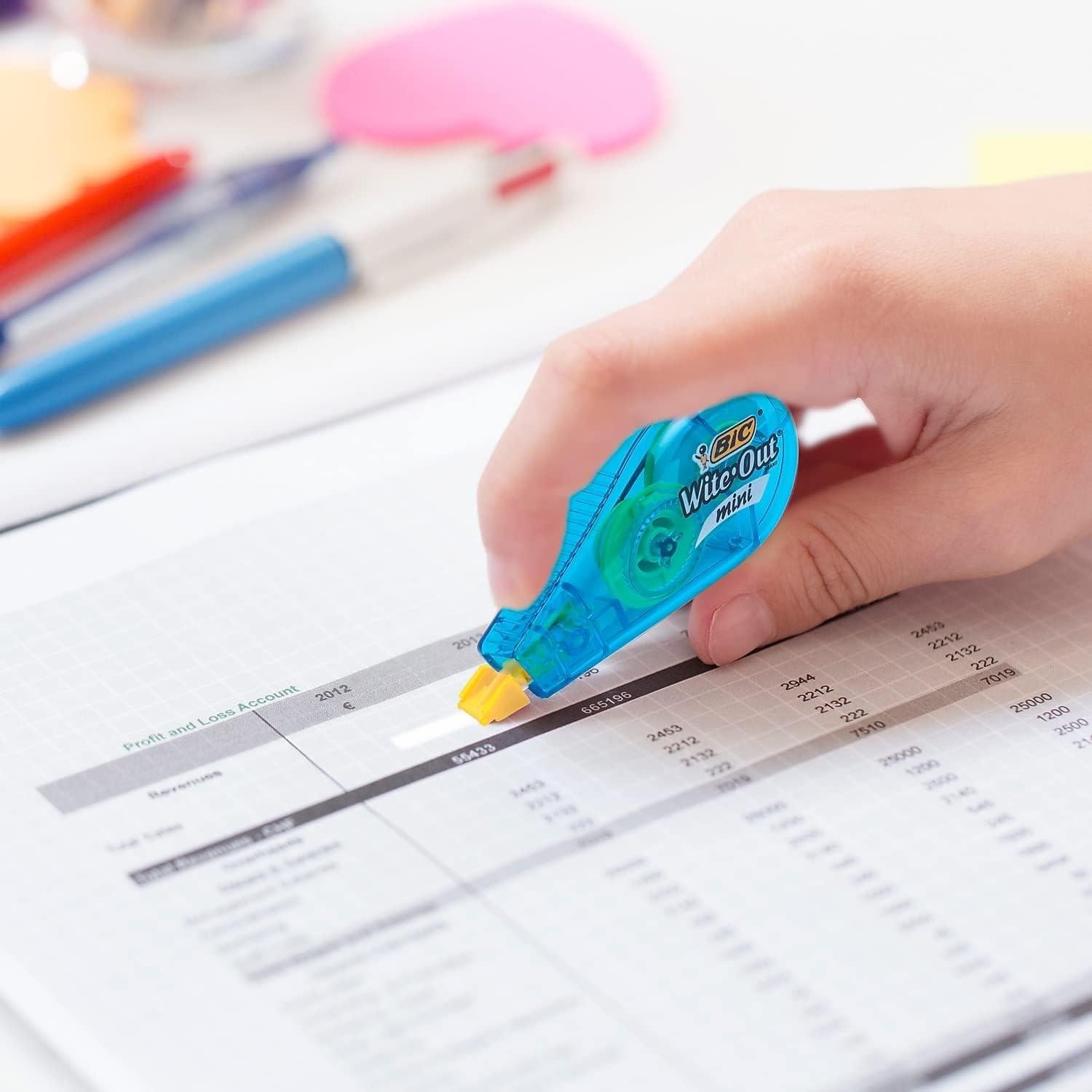 Cinta de Corrección Mini BIC Wite-Out, 12 Dispensadores, 5m