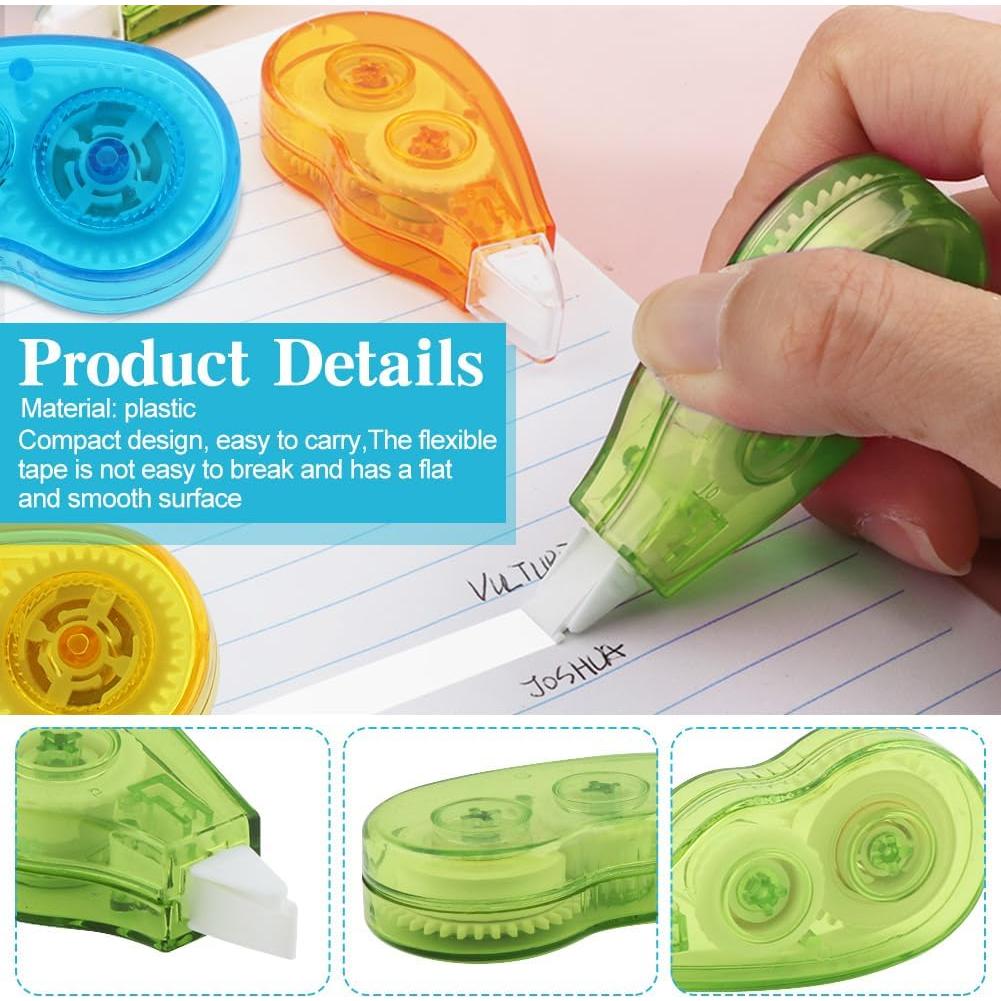 Cinta Correctora Blanca 12 Pcs EMVANV, 4m x 5mm, Compacta