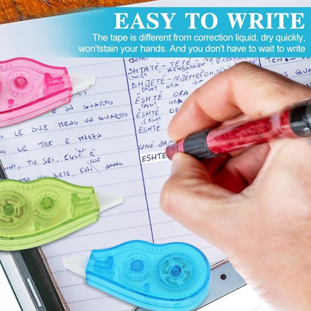 Cinta Correctora Blanca 12 Pcs EMVANV, 4m x 5mm, Compacta