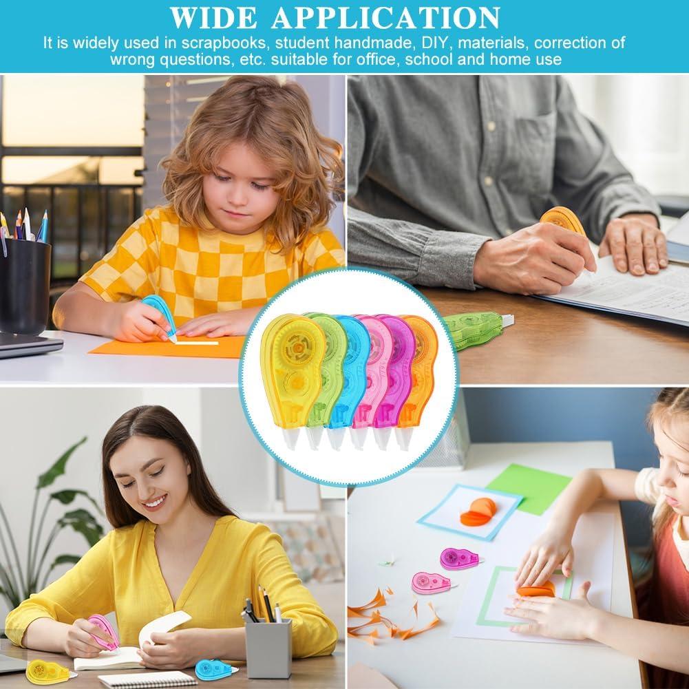 Cinta Correctora Blanca 12 Pcs EMVANV, 4m x 5mm, Compacta