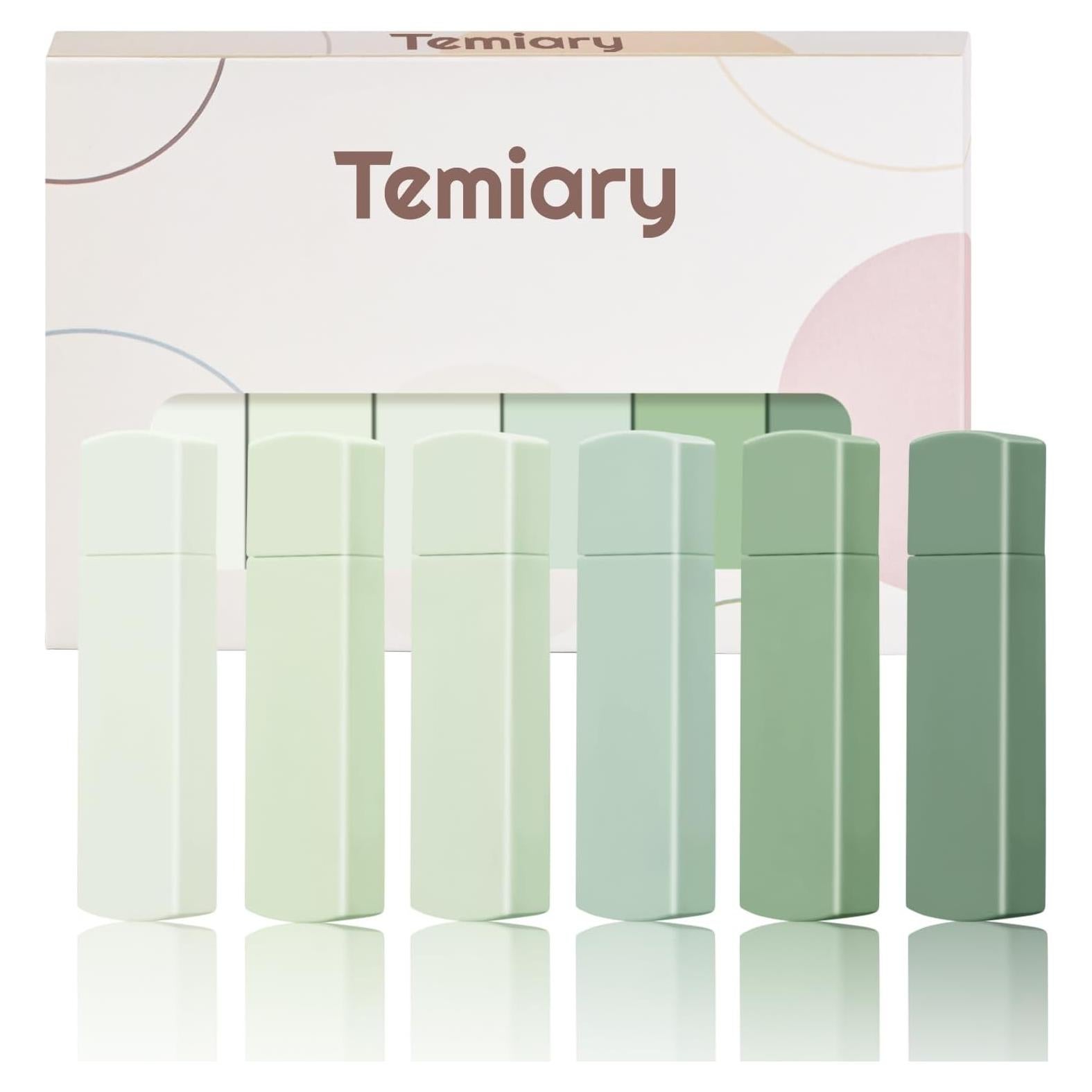 Cintas Correctoras Mini Temiary 6 Pcs Verde 2mm Retráctil