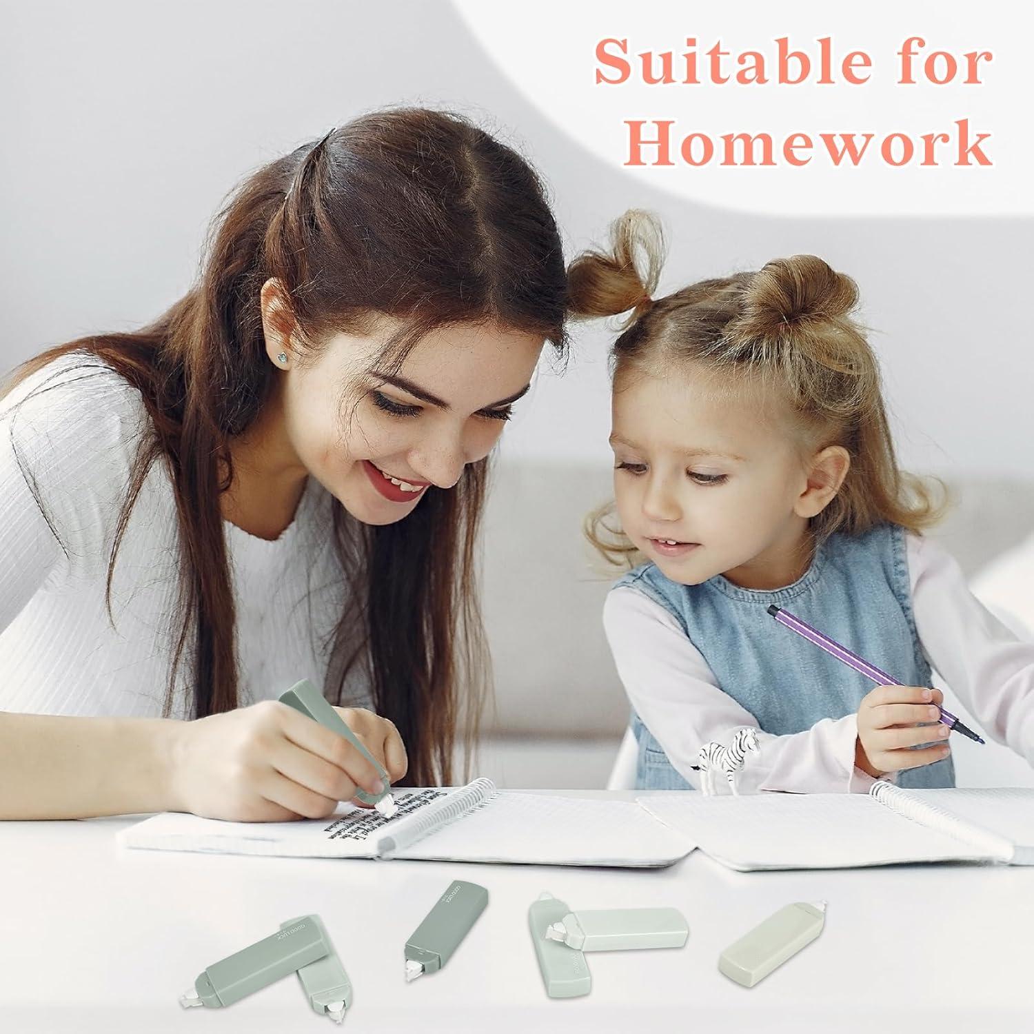 Cintas Correctoras Mini Temiary 6 Pcs Verde 2mm Retráctil