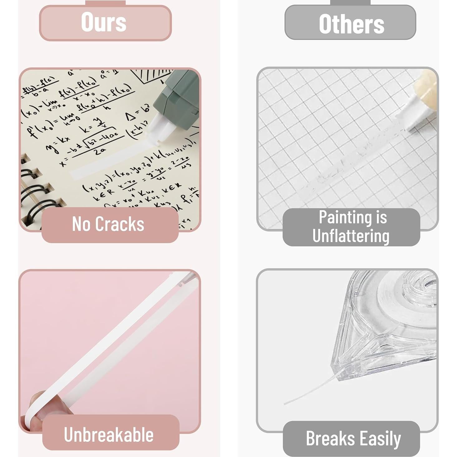 Cinta Correctora Mr. Pen 12pcs 0.51cm x 600.84cm Colores Pastel