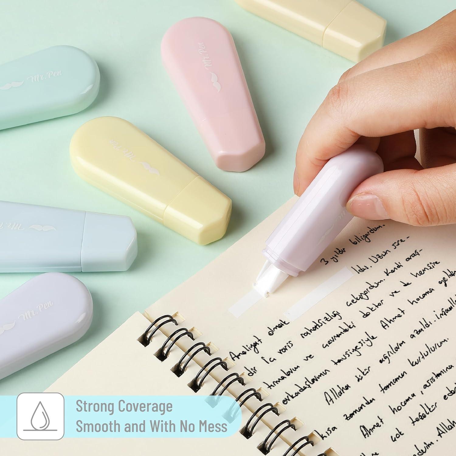 Cinta Correctora Mr. Pen 12 pcs Pastel 0.5 cm x 500 cm