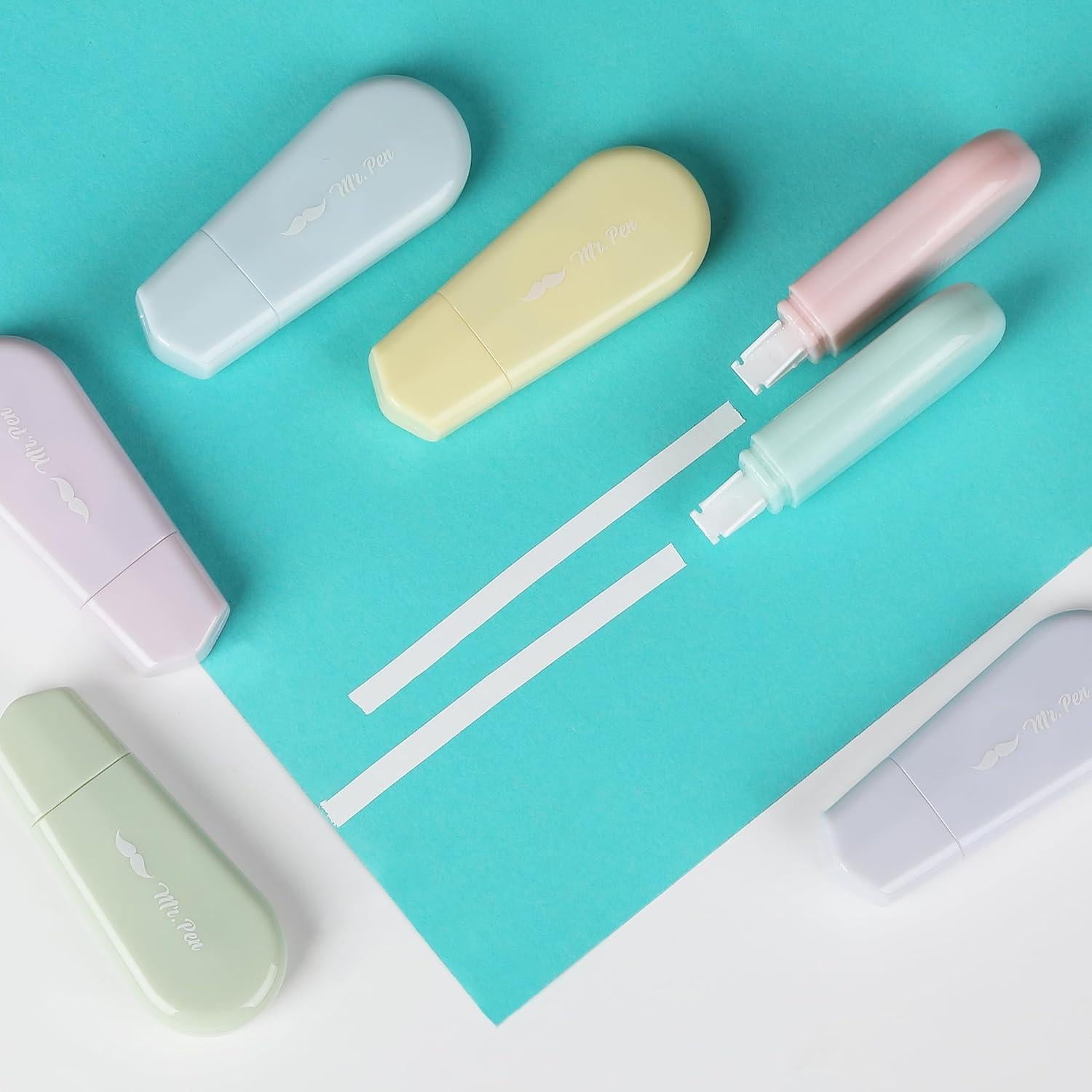 Cinta Correctora Mr. Pen 12 pcs Pastel 0.5 cm x 500 cm