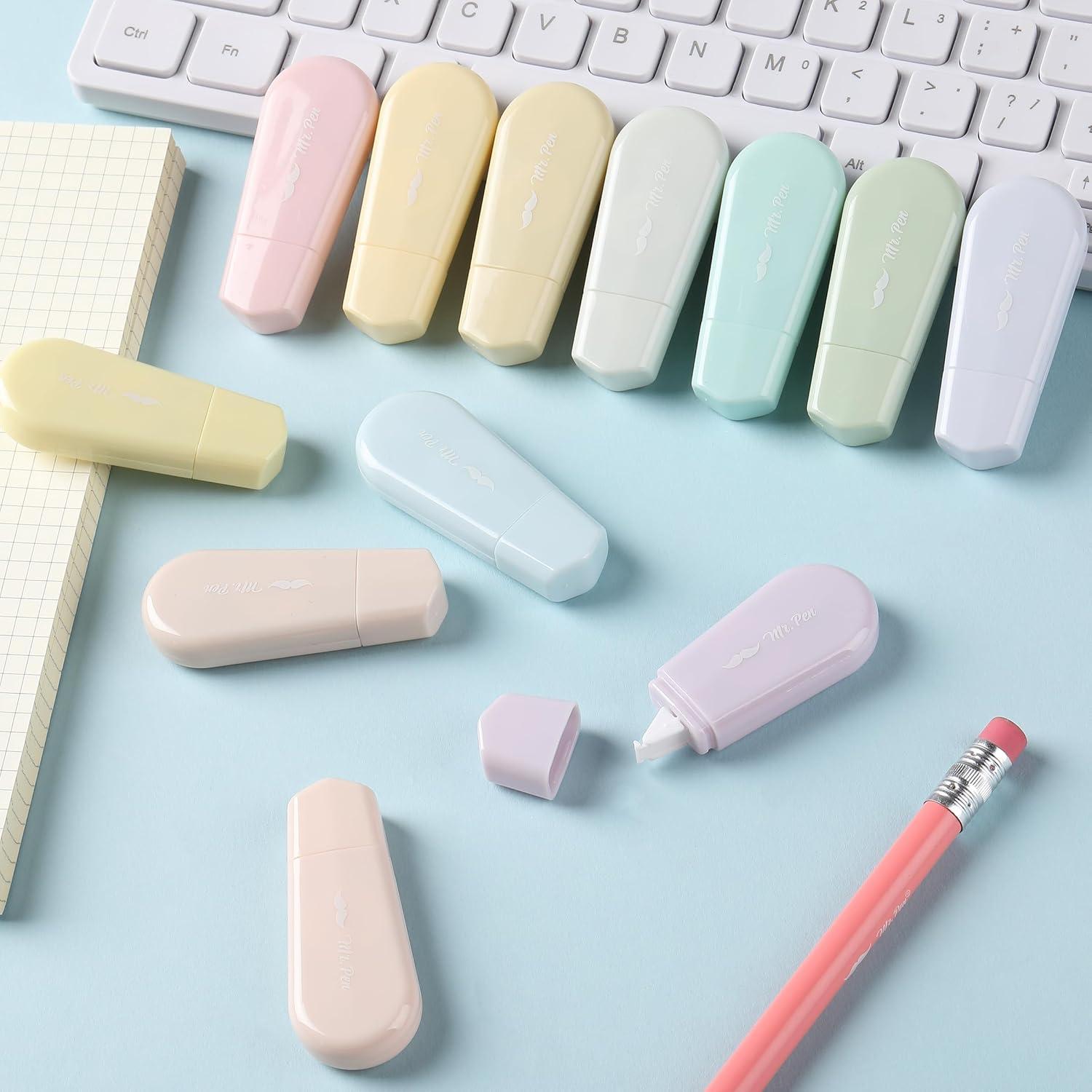 Cinta Correctora Mr. Pen 12 pcs Pastel 0.5 cm x 500 cm