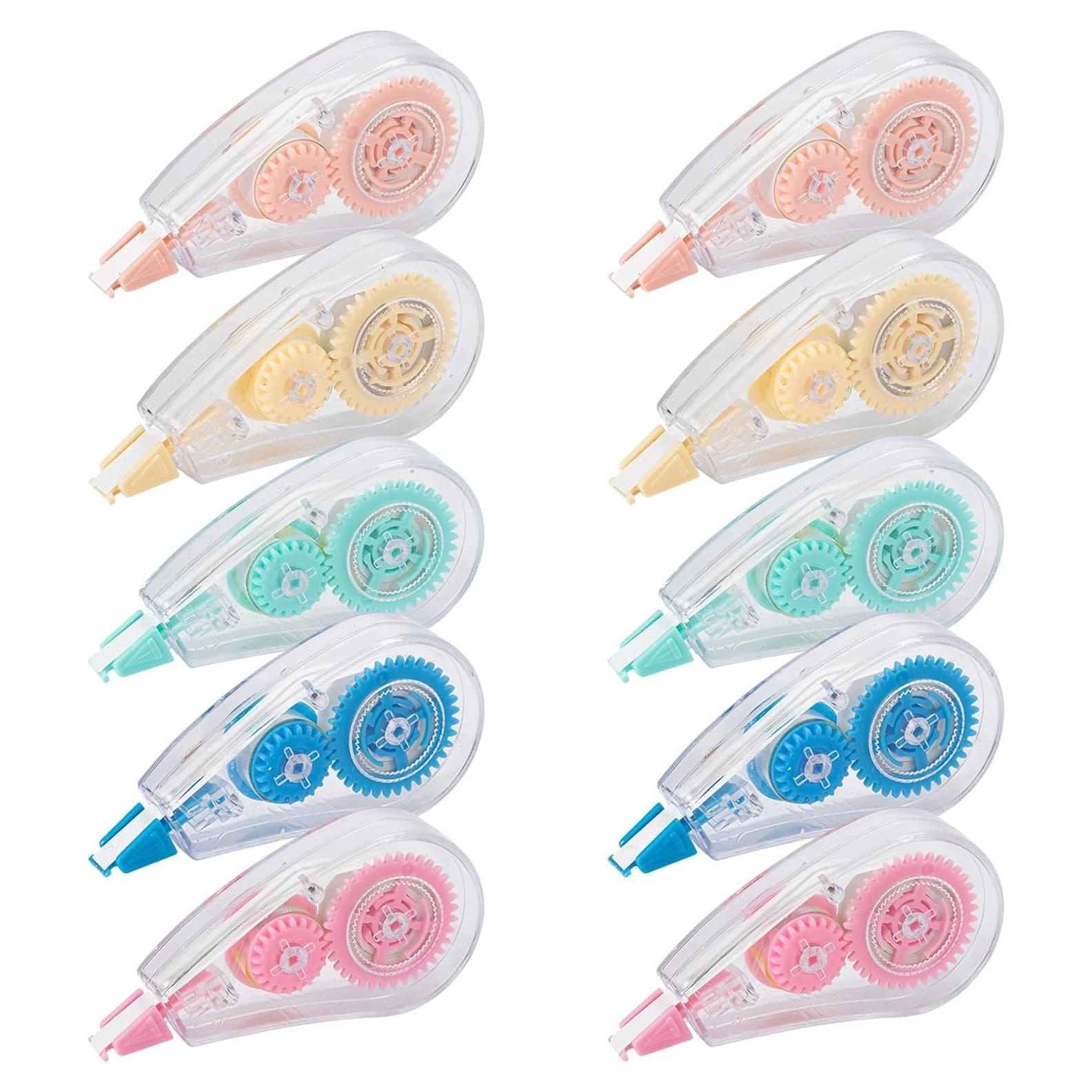 Paquete de 10 Cintas Correctoras HUIRUSO Coloridas 0.2x500mm