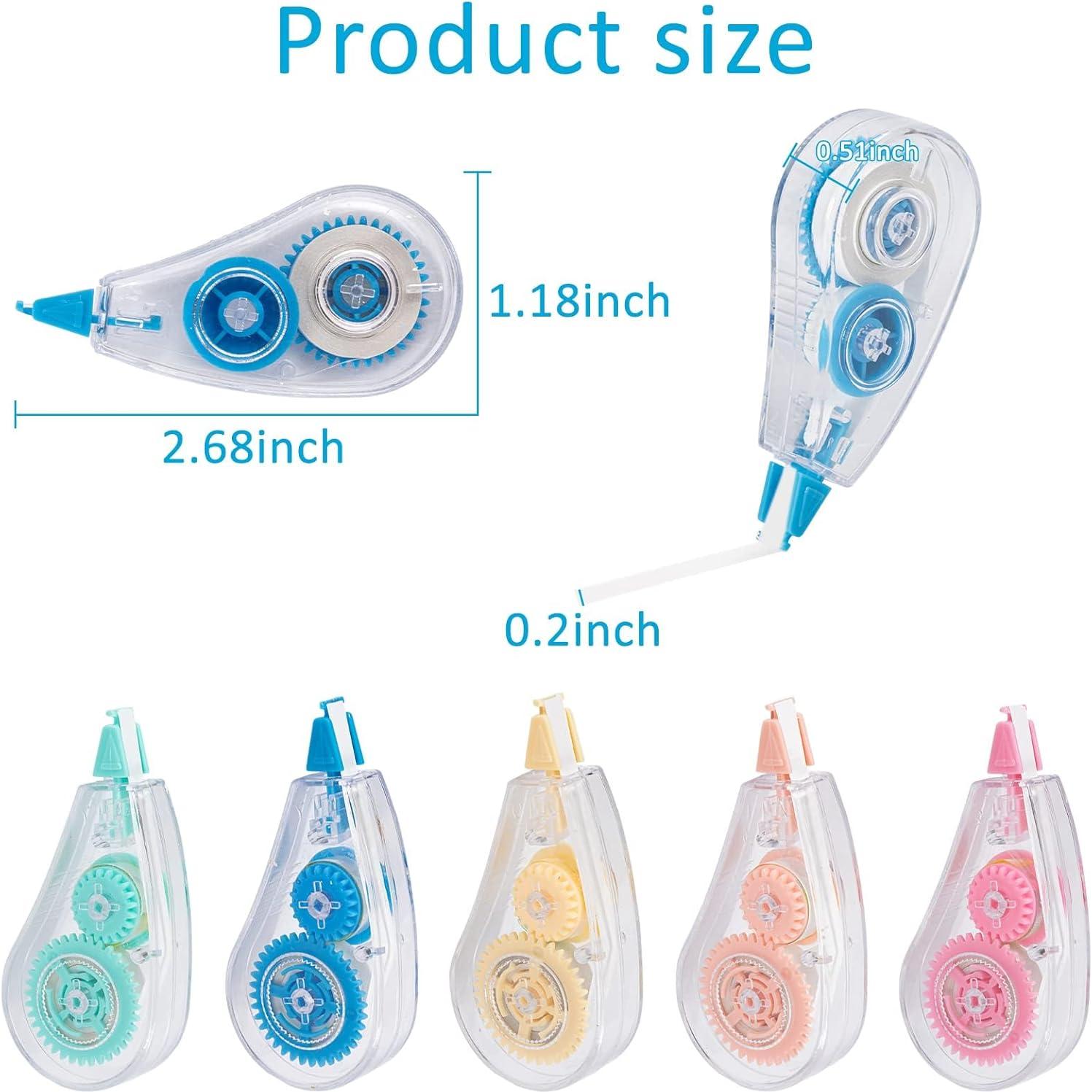 Paquete de 10 Cintas Correctoras HUIRUSO Coloridas 0.2x500mm