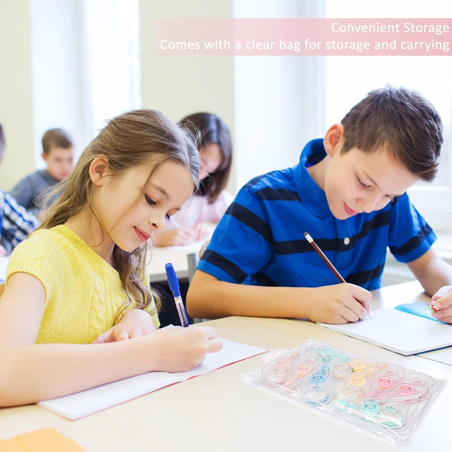 Paquete de 10 Cintas Correctoras HUIRUSO Coloridas 0.2x500mm