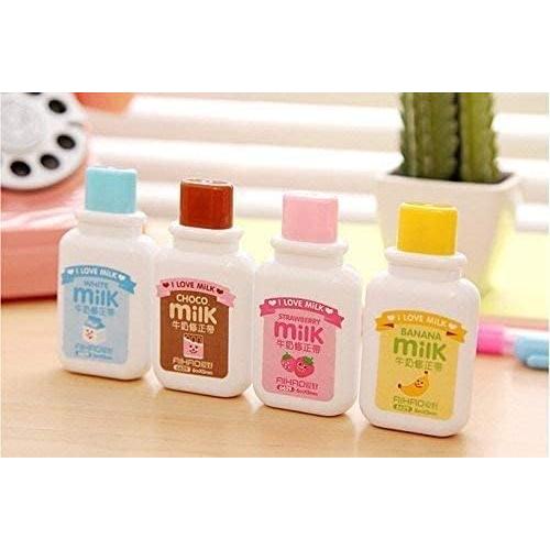 Cinta Correctora Mini Kasmena 4 Pcs Botella de Leche 6m