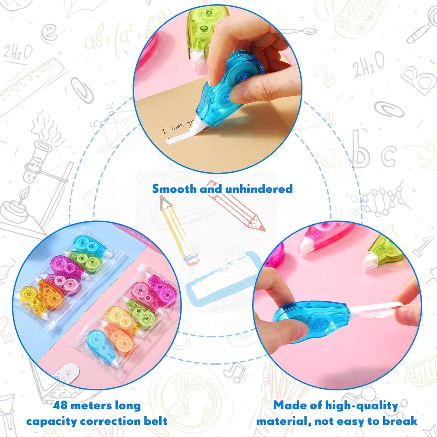 Chivao 100 Cintas Correctoras Multicolores 4m Oficina Escuela