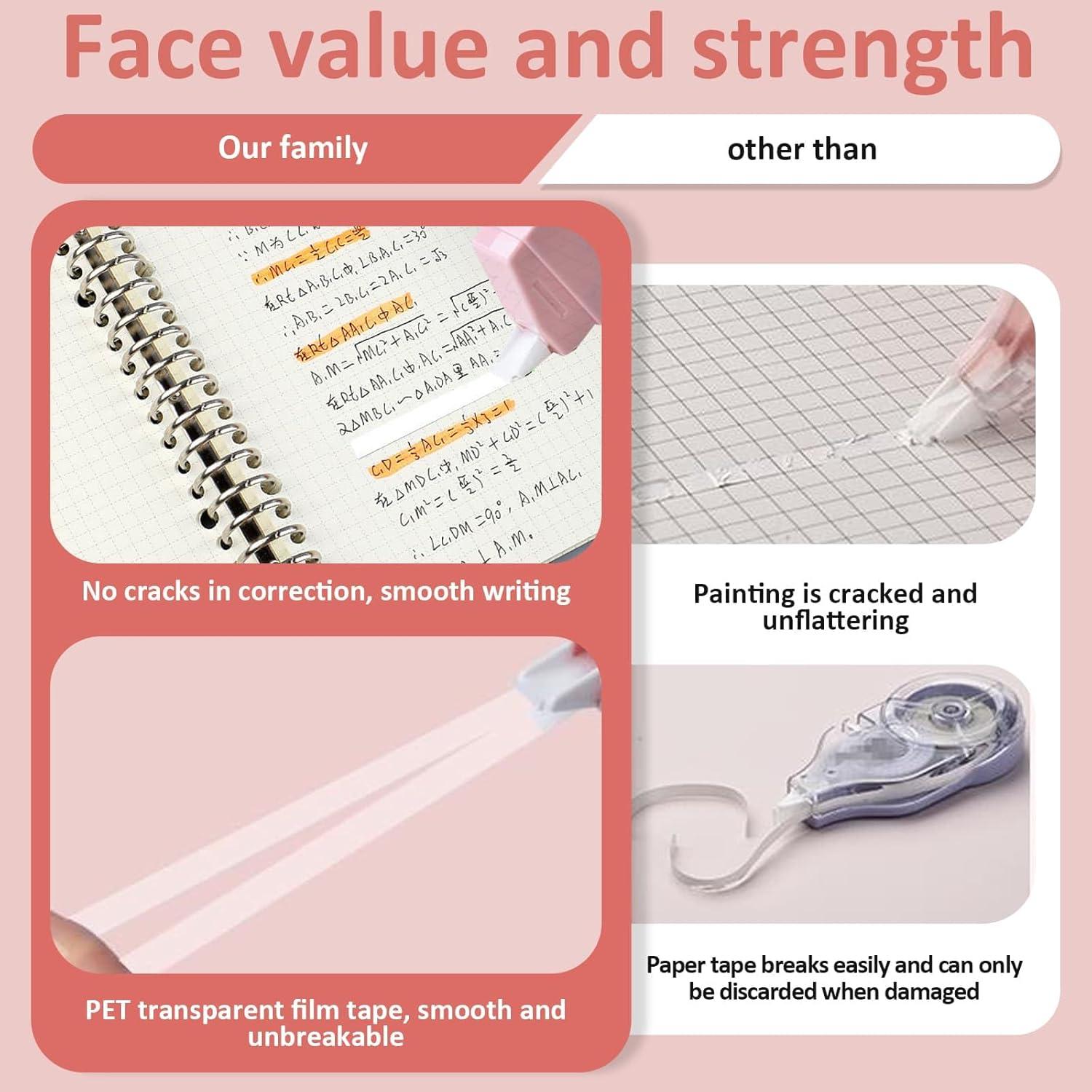 Paquete de 6 Cintas Correctoras Aebor 5mm Color Macaron