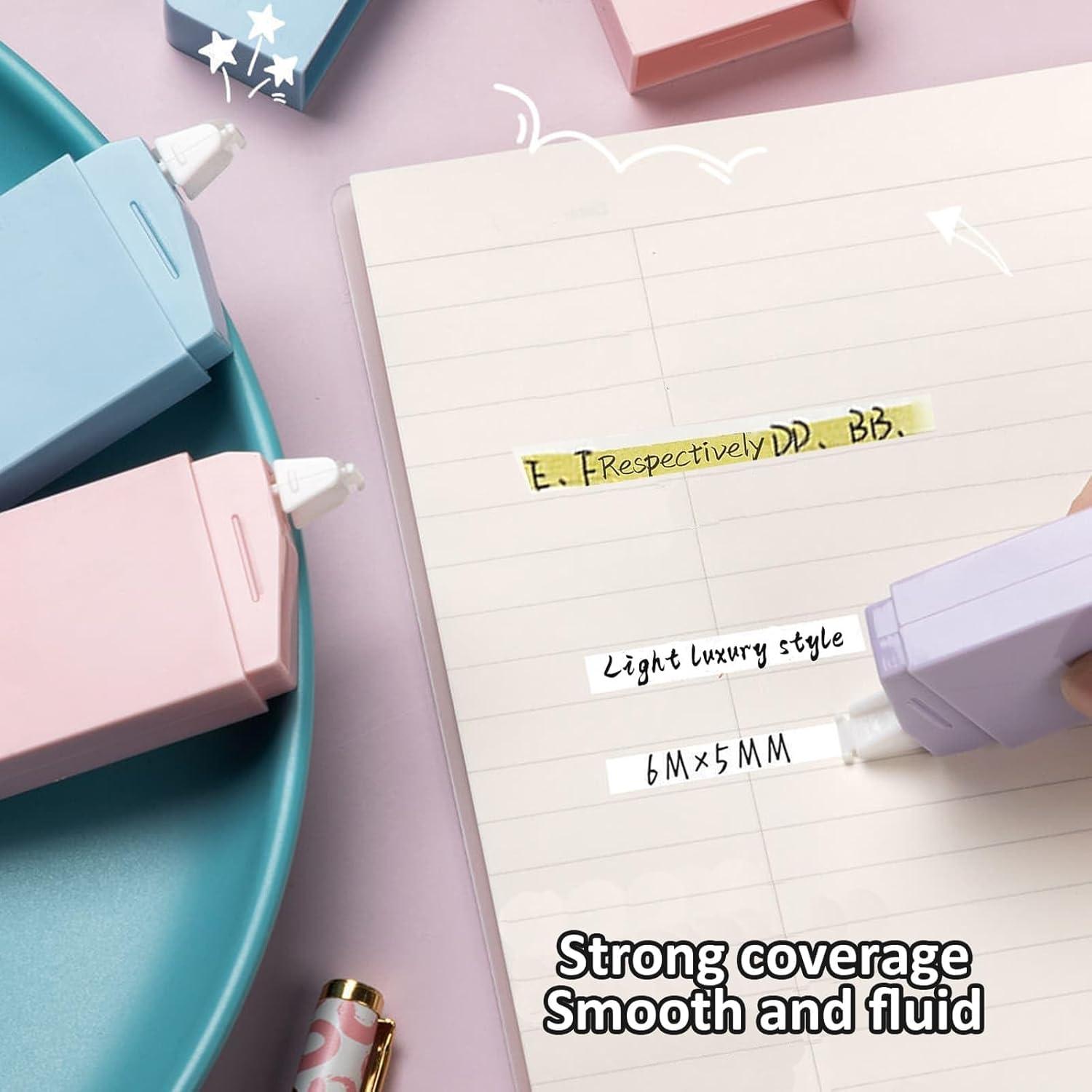 Paquete de 6 Cintas Correctoras Aebor 5mm Color Macaron