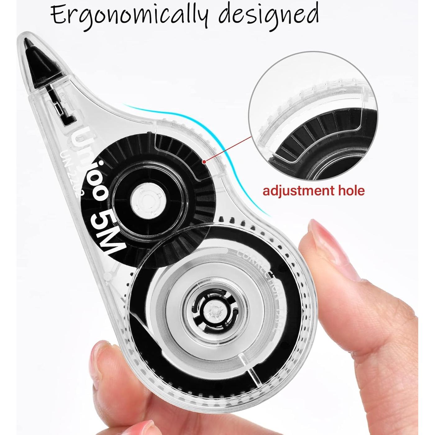 Cinta Correctora Unjoo 12 Piezas 5M Blanca Ergonomica