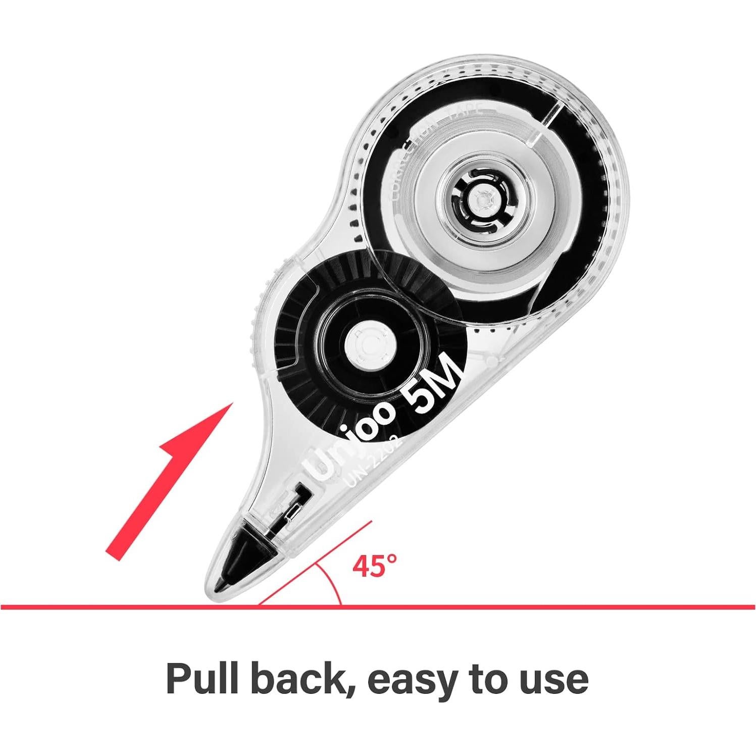Cinta Correctora Unjoo 12 Piezas 5M Blanca Ergonomica