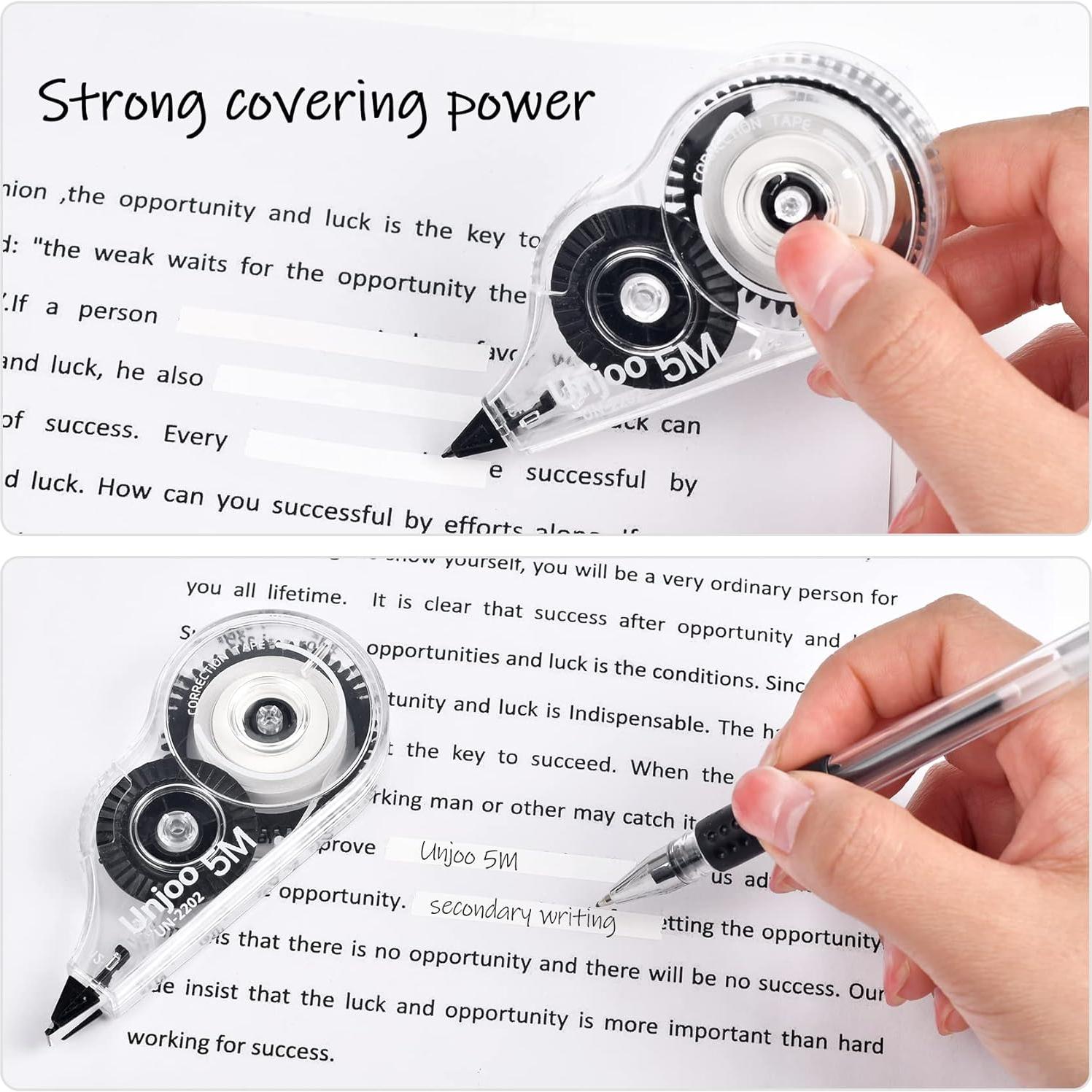 Cinta Correctora Unjoo 12 Piezas 5M Blanca Ergonomica