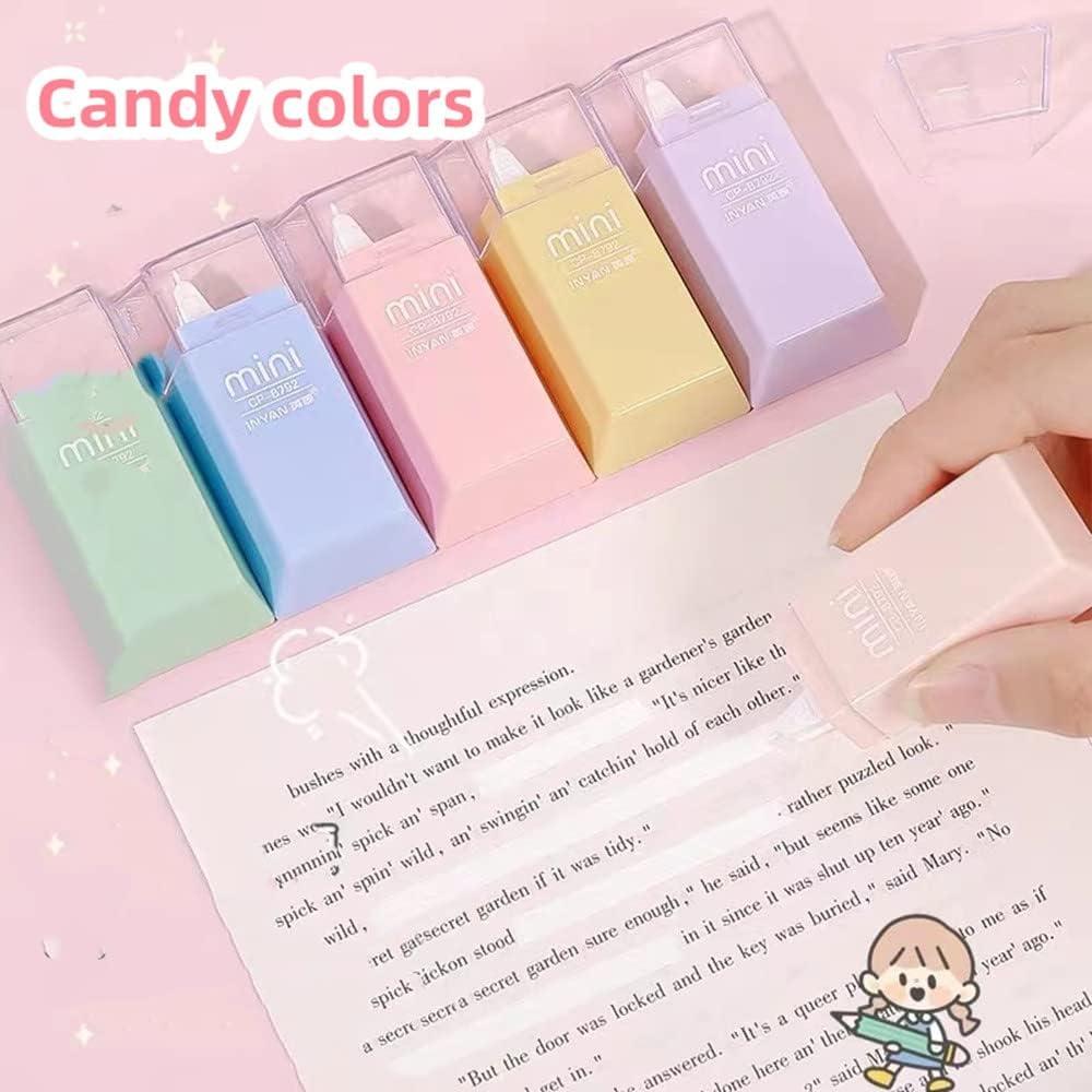 Cinta Correctora LOPURO 6Pcs Pastel 5mm Aplicador Ergonómico