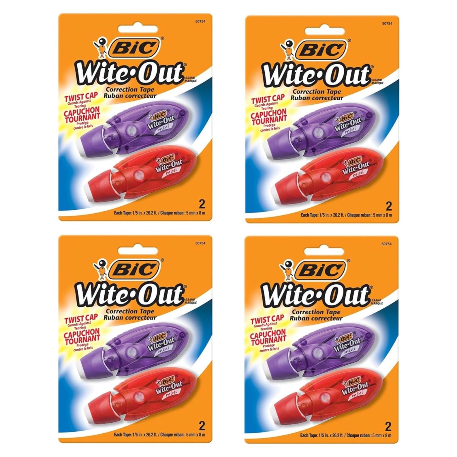Cinta de Corrección BIC Wite-Out Mini Twist 4 Unidades