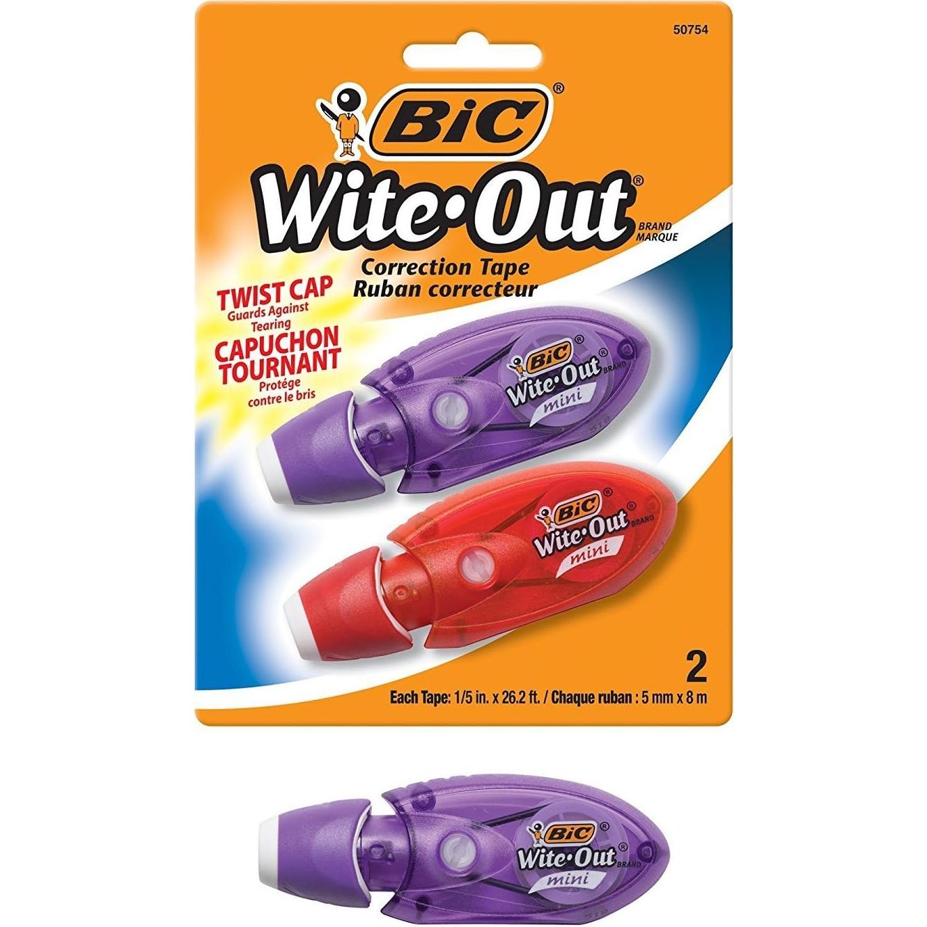 Cinta de Corrección BIC Wite-Out Mini Twist 4 Unidades