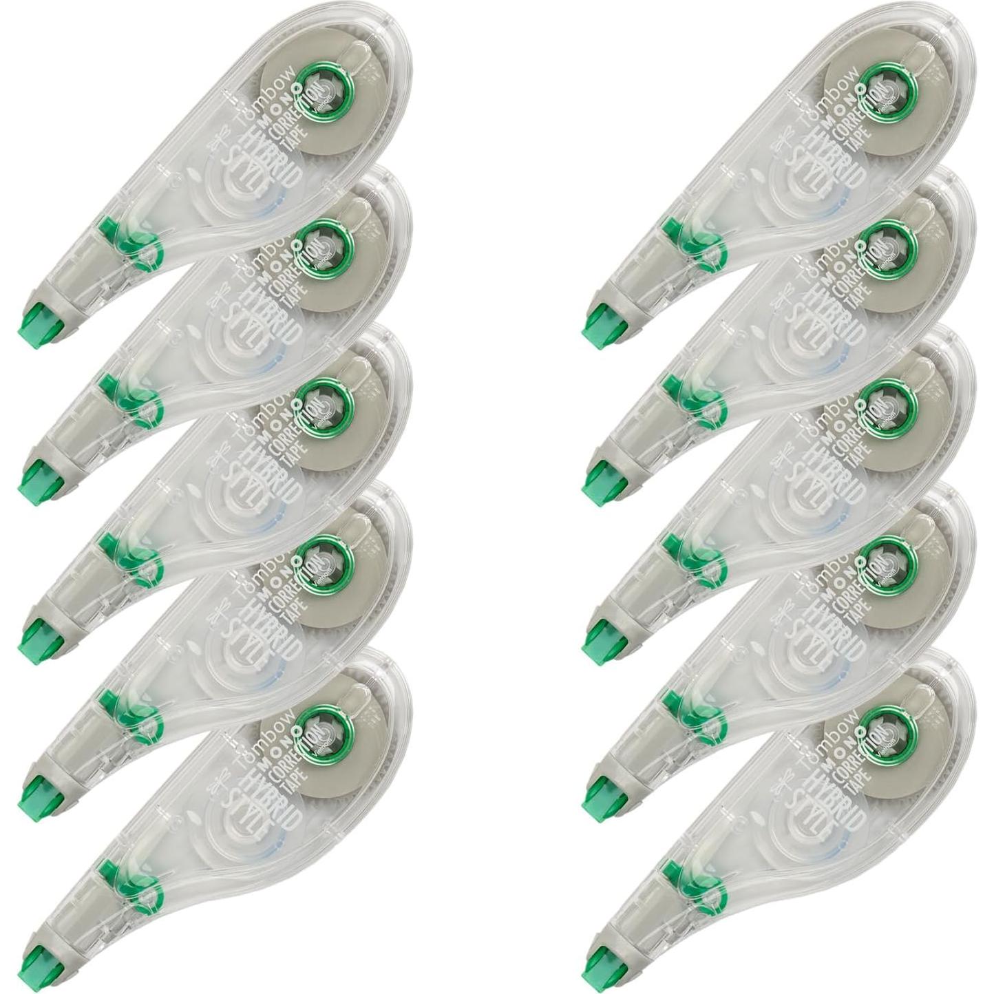 Cinta Correctora Híbrida Tombow 68721, Paquete de 10 Unidades