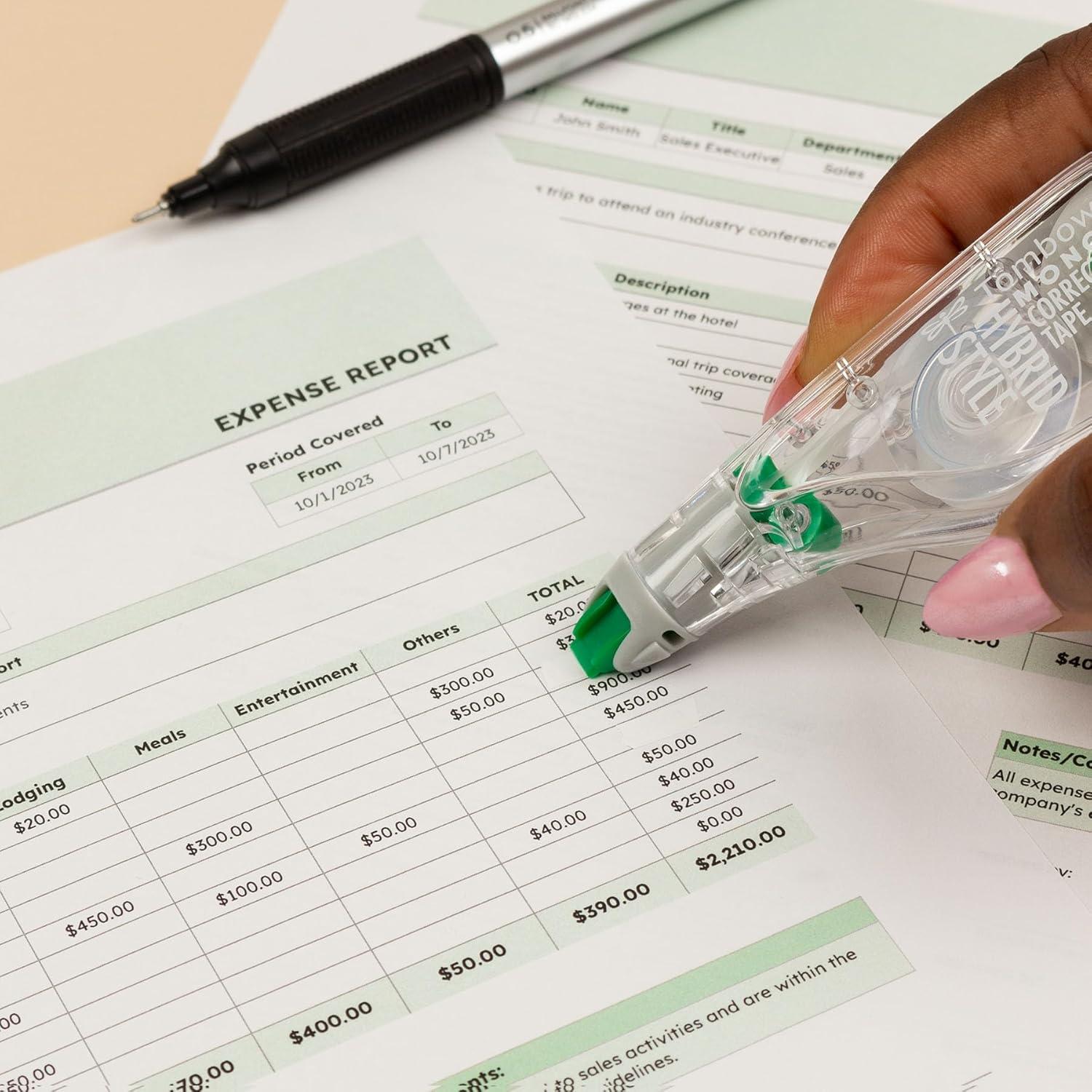 Cinta Correctora Híbrida Tombow 68721, Paquete de 10 Unidades