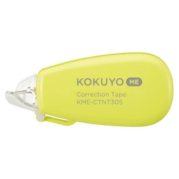 KOKUYO Me Correction Tape - 5.5mm Width, 19.7 Feet Long, Mini Japan Aesthetic Cute White Out Tape, Quick-Dry Premium Japanese Stationery for Student & Teacher, Japan Import, Moon Lime(KME-CTNT305Y)