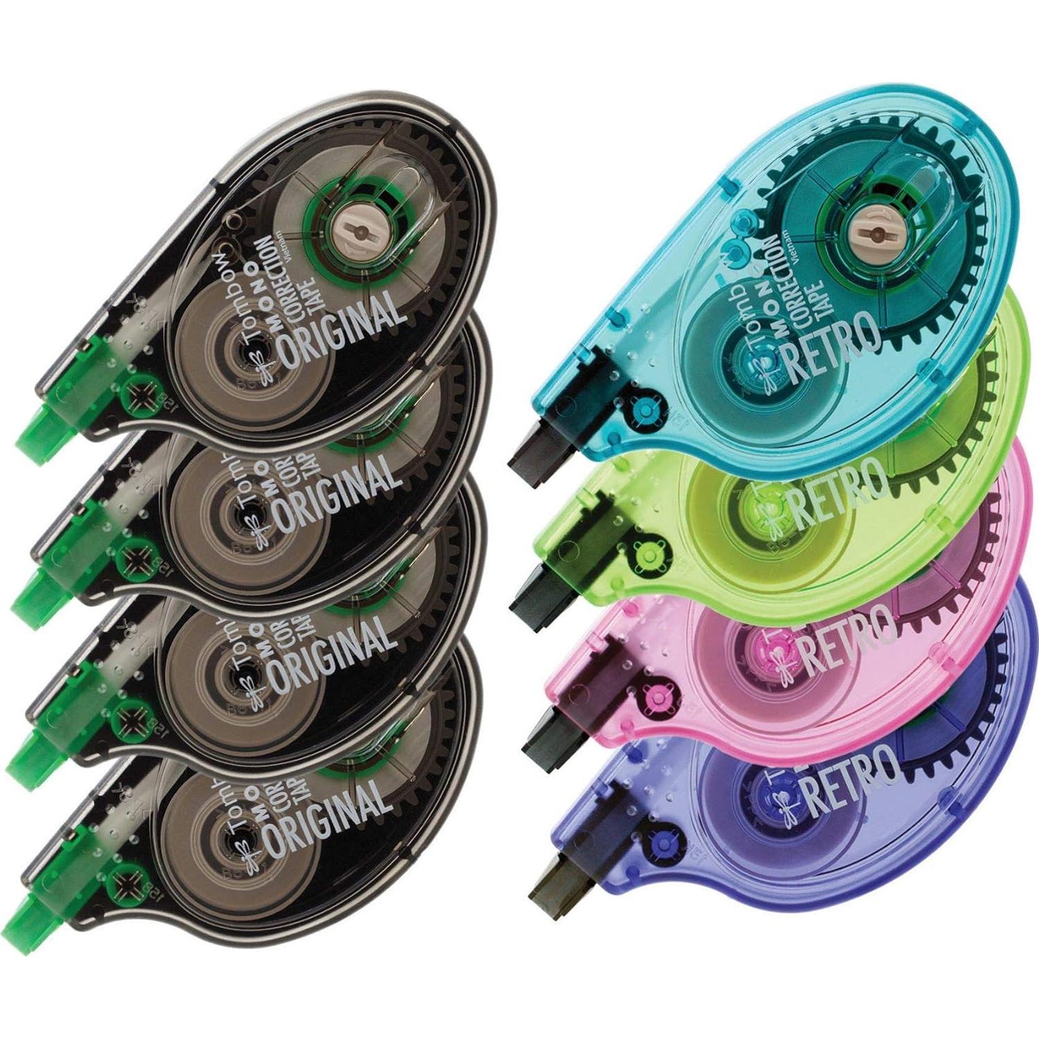 Cinta de Corrección Tombow MONO, Paquete de 8, 4mm x 10m