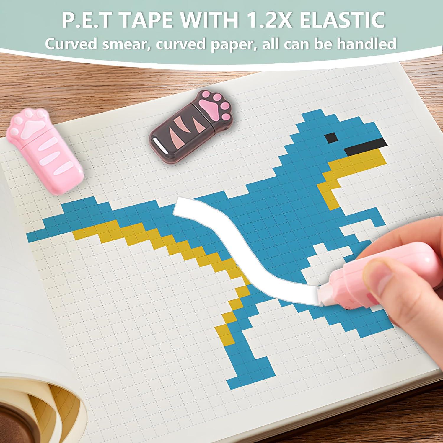 Cinta Correctora Blanca PANDENNER - Paquete de 6 Mini Dispensadores