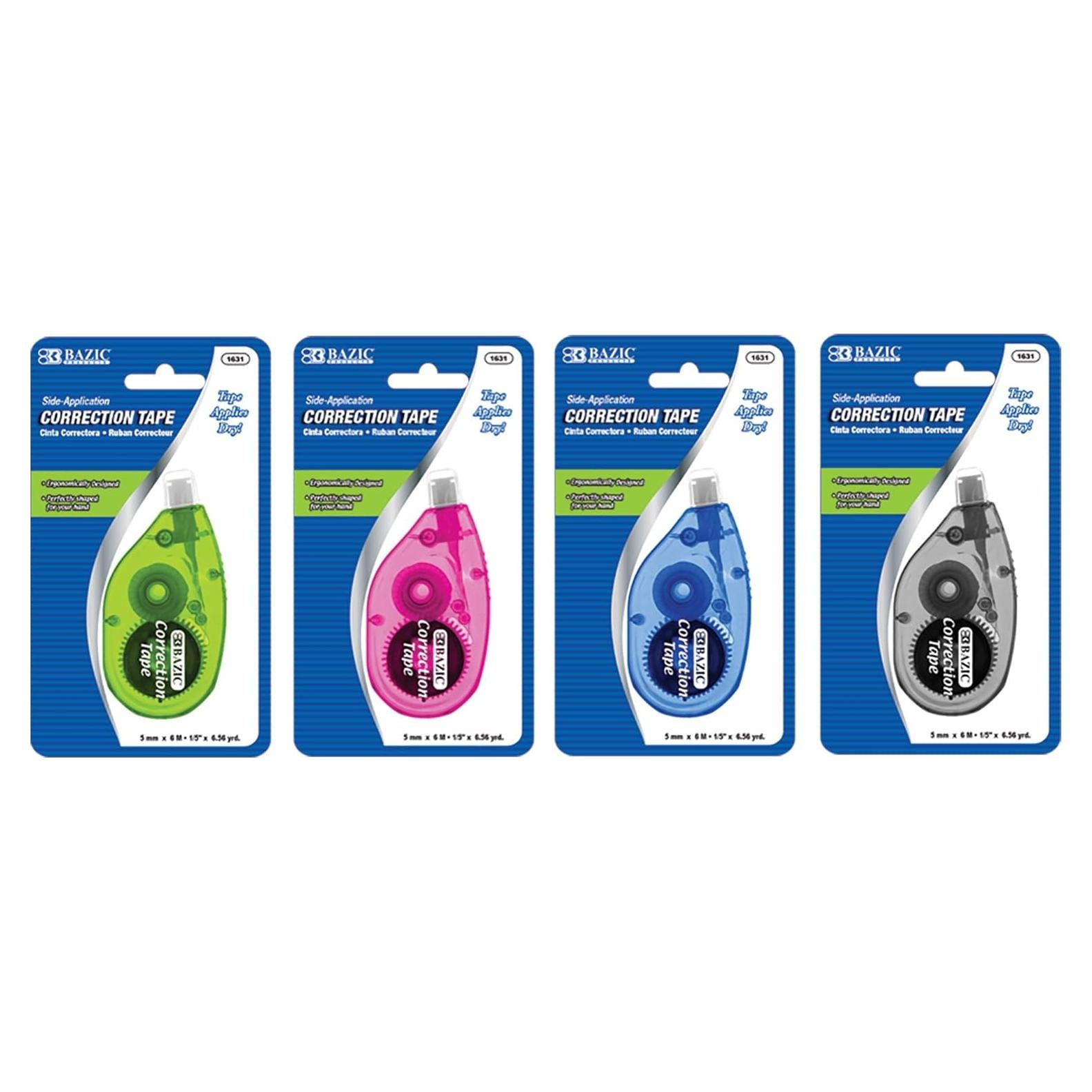 Cinta Correctora BAZIC 5 mm x 599 cm, Aplicador Ergonómico