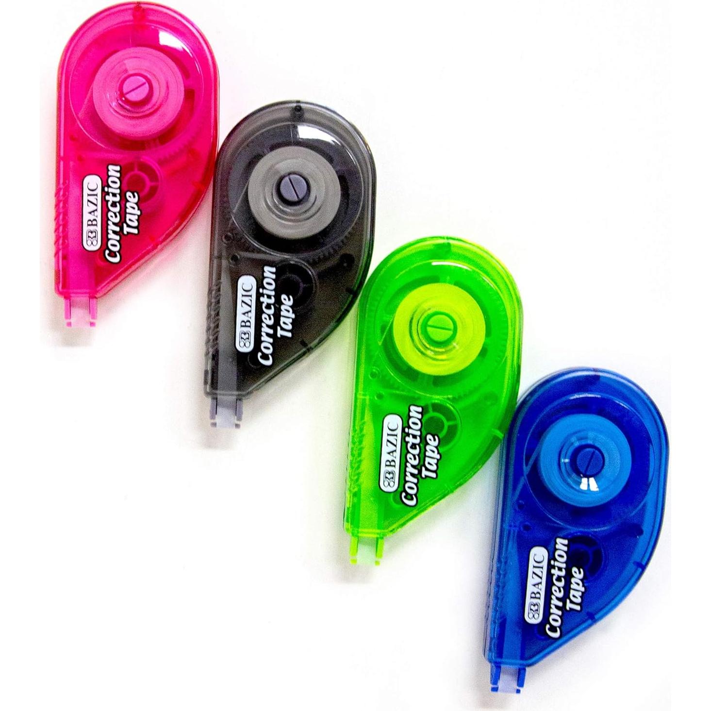 Cinta Correctora BAZIC 5 mm x 599 cm, Aplicador Ergonómico