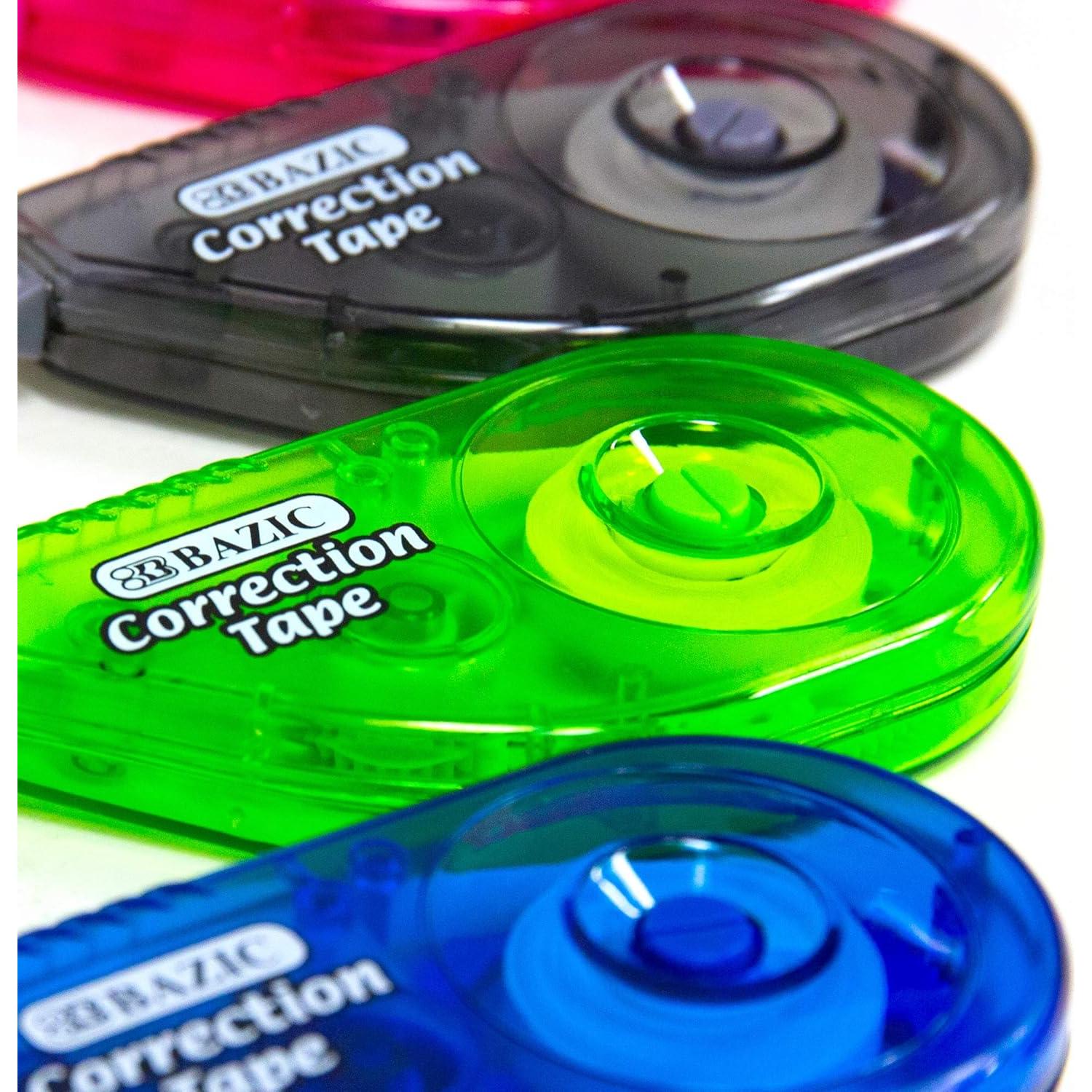 Cinta Correctora BAZIC 5 mm x 599 cm, Aplicador Ergonómico