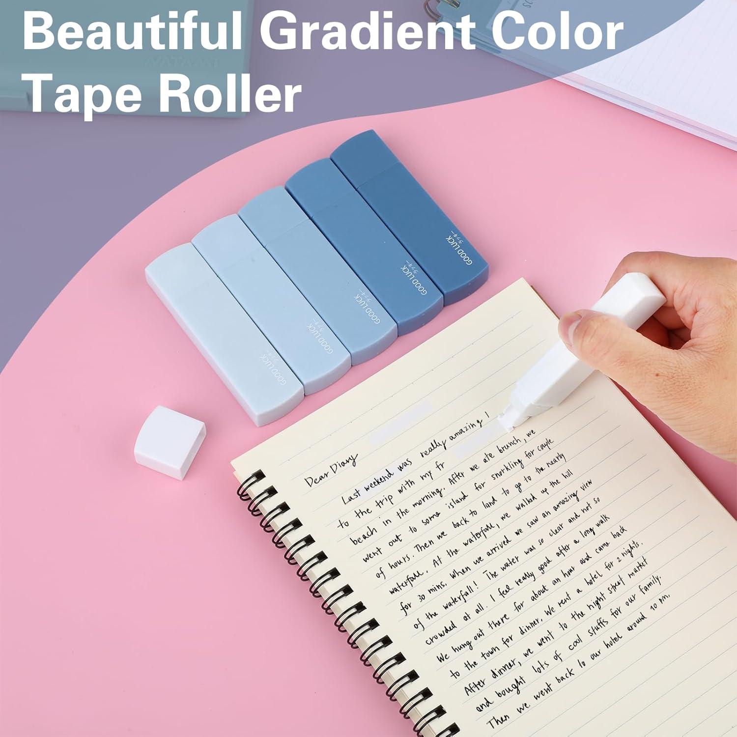 Cintas Correctoras Amabro Mini 6 Rollos 6m Azul Gradiente