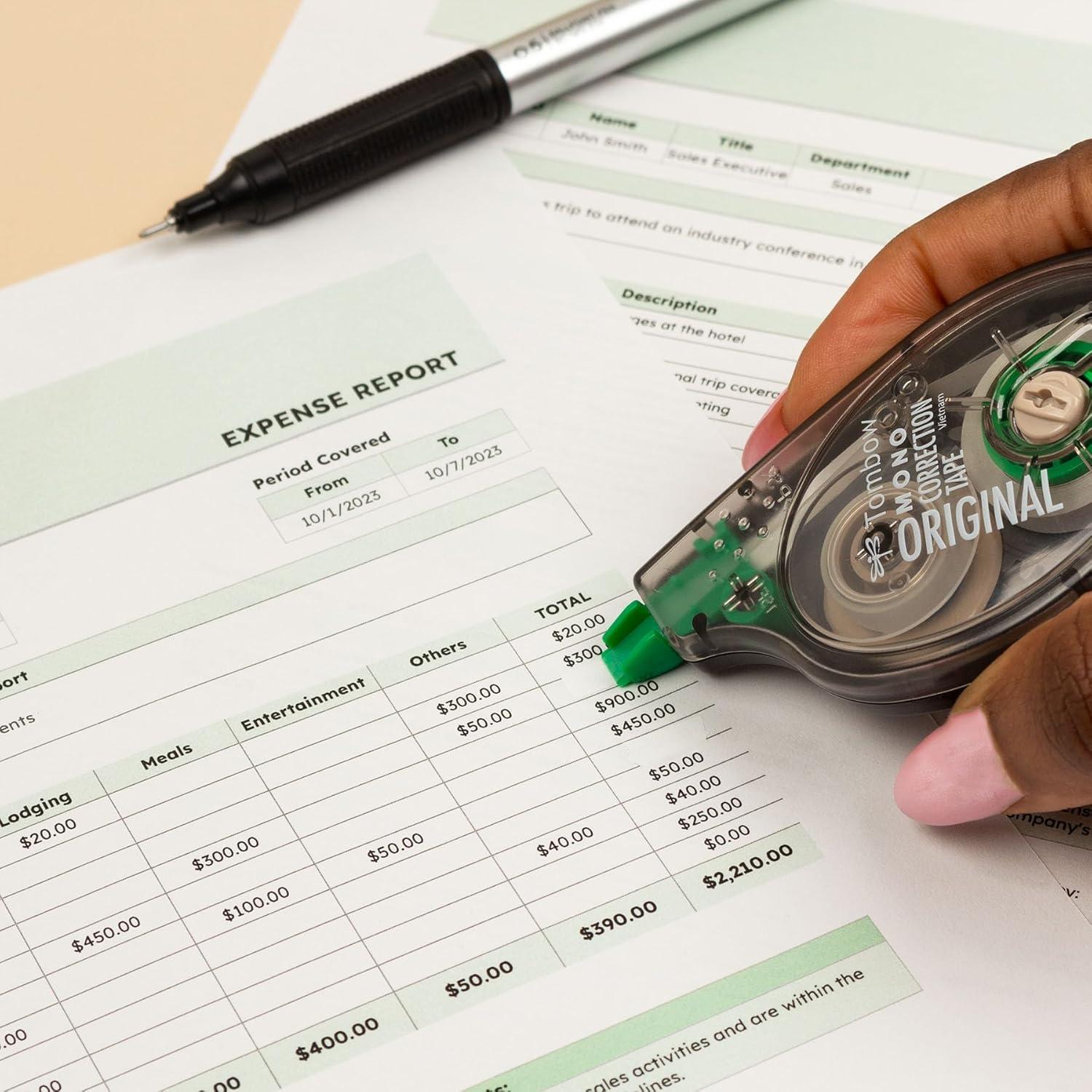 Cinta Correctora Tombow 68627 Blanca No Recargable 0.43 cm x 1000.6 cm