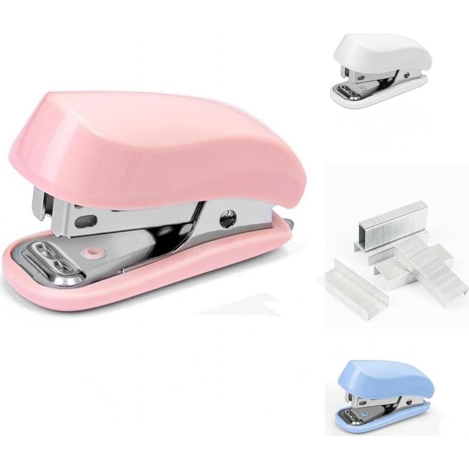 Grapadora Mini Knamoda Blanca para Oficina y Estudiantes