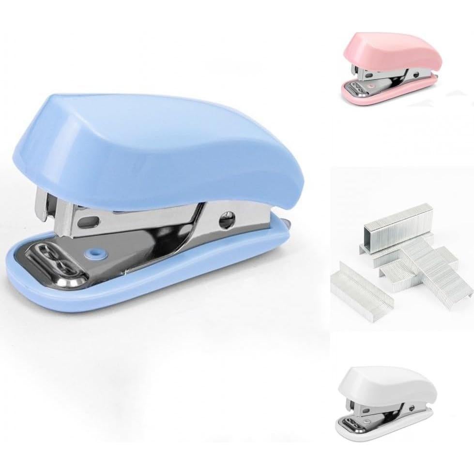 Grapadora Mini Knamoda Blanca para Oficina y Estudiantes