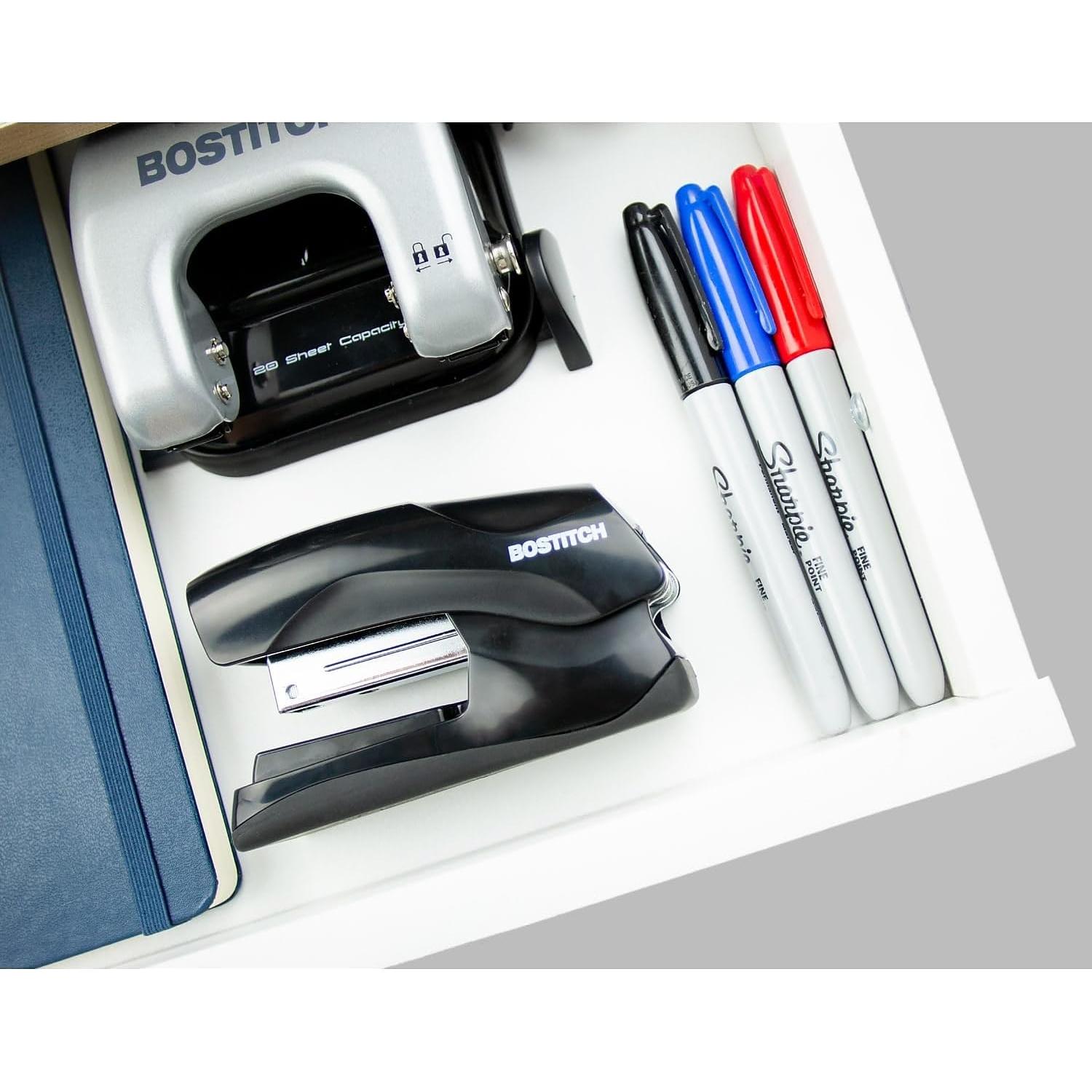 Grapadora Bostitch Compacta Negra Sin Atascos 40 Hojas