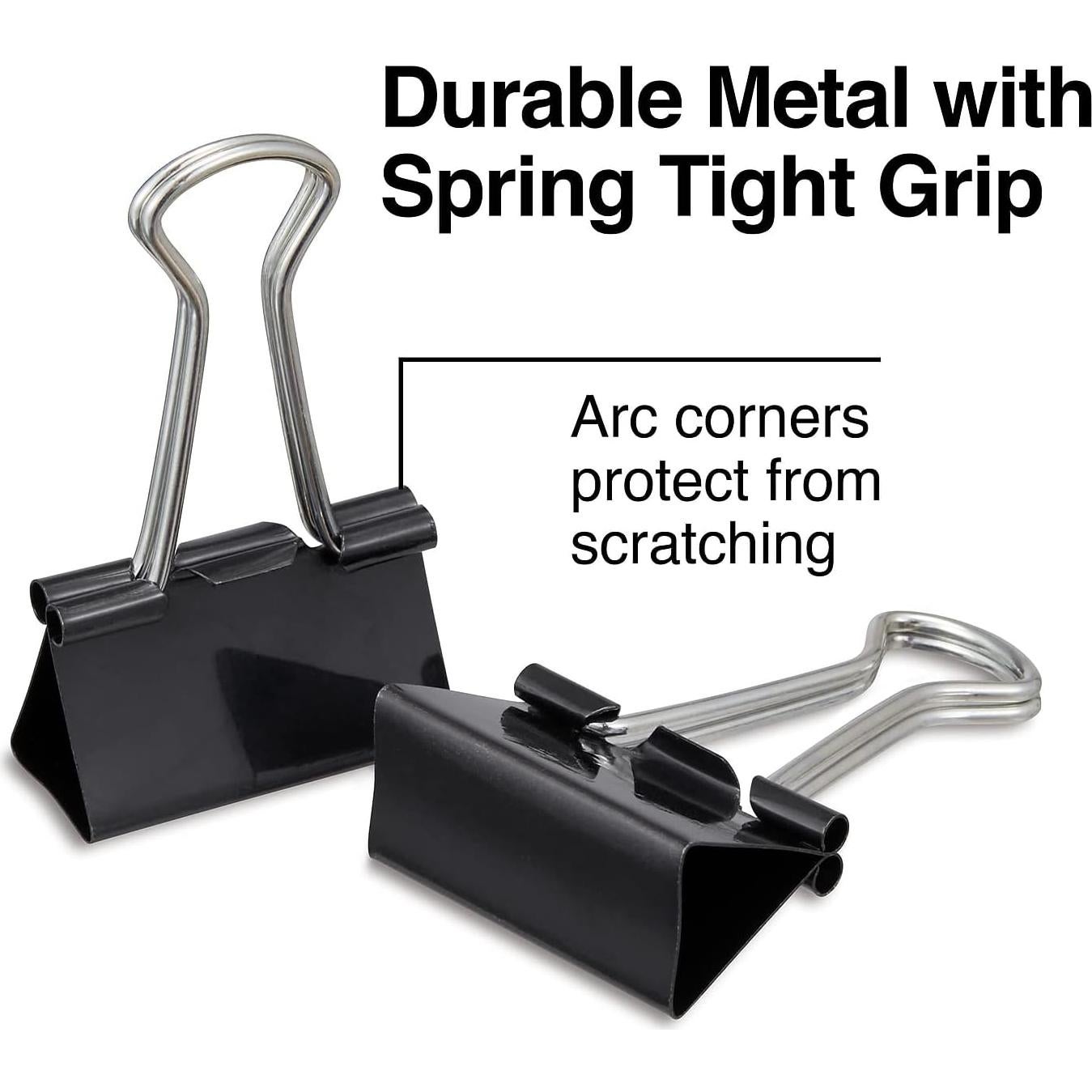 Grapas de Carpeta Medianas Staples, 144 Unidades, Negro