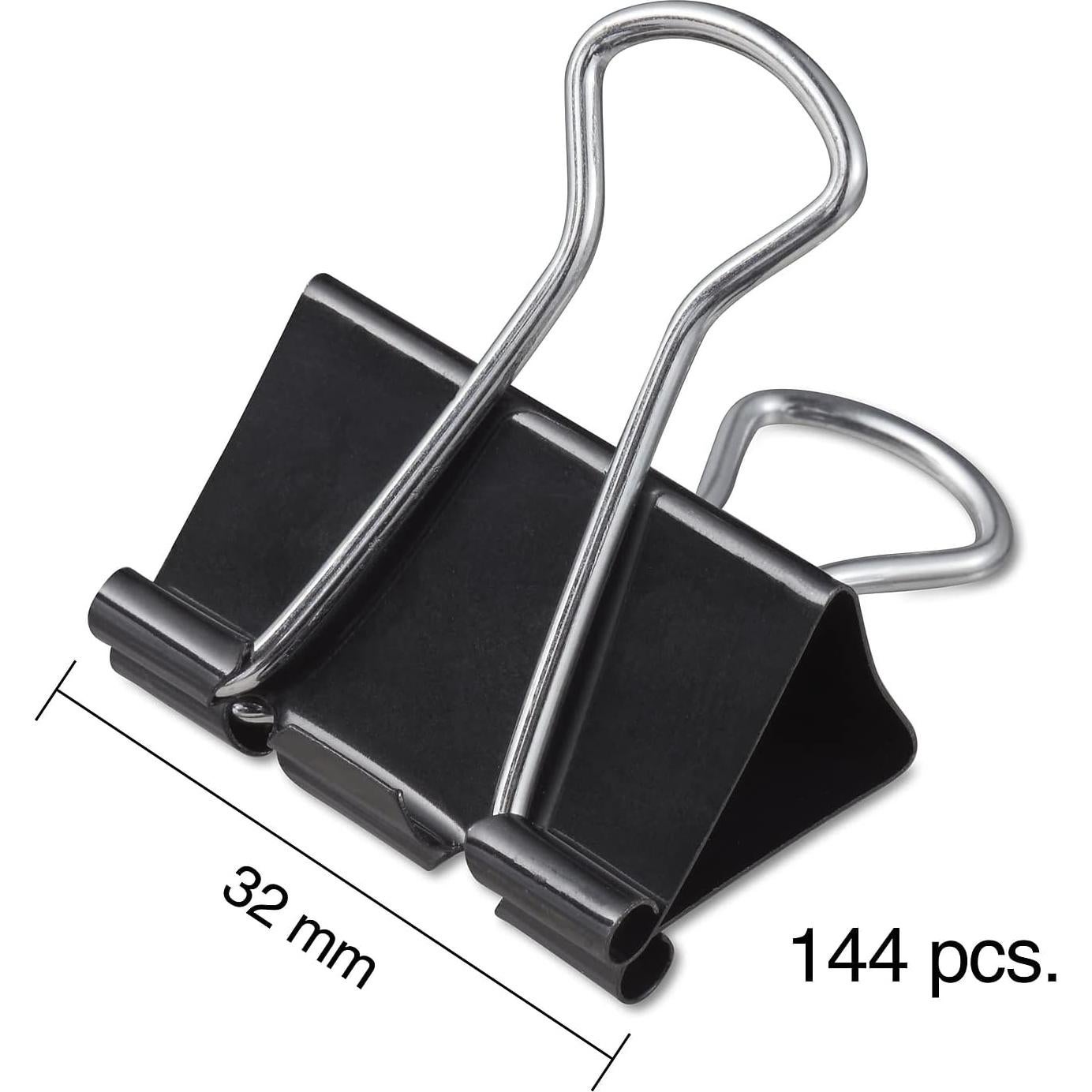 Grapas de Carpeta Medianas Staples, 144 Unidades, Negro