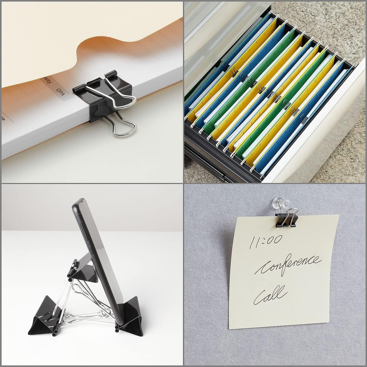 Grapas de Carpeta Medianas Staples, 144 Unidades, Negro