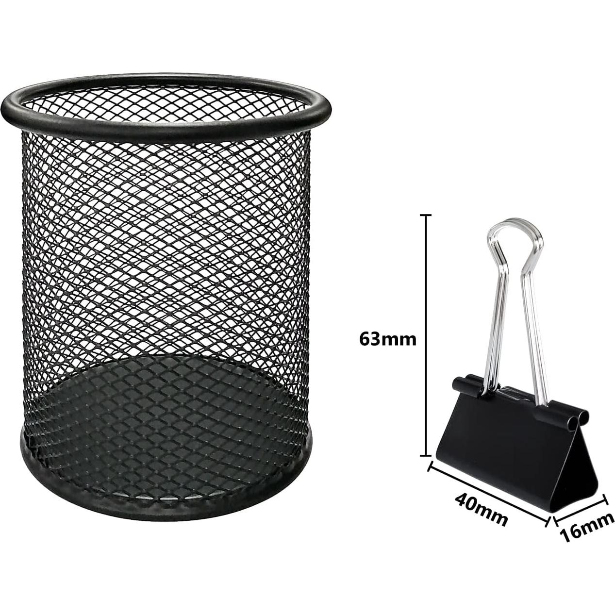 Clip de Carpeta Grande DSTELIN 41mm Negro - 24 Piezas