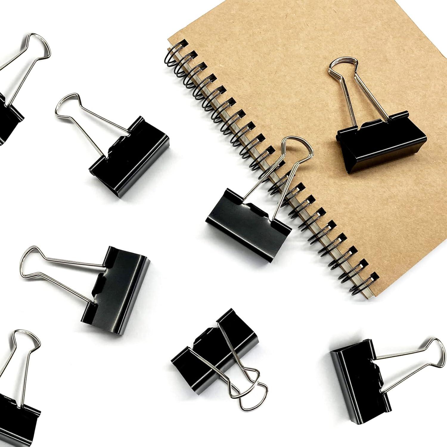 Clip de Carpeta Grande DSTELIN 41mm Negro - 24 Piezas