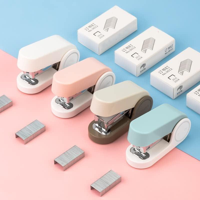 Grapadora Mini Urradia Blanca para 20 Hojas con 830 Grapas