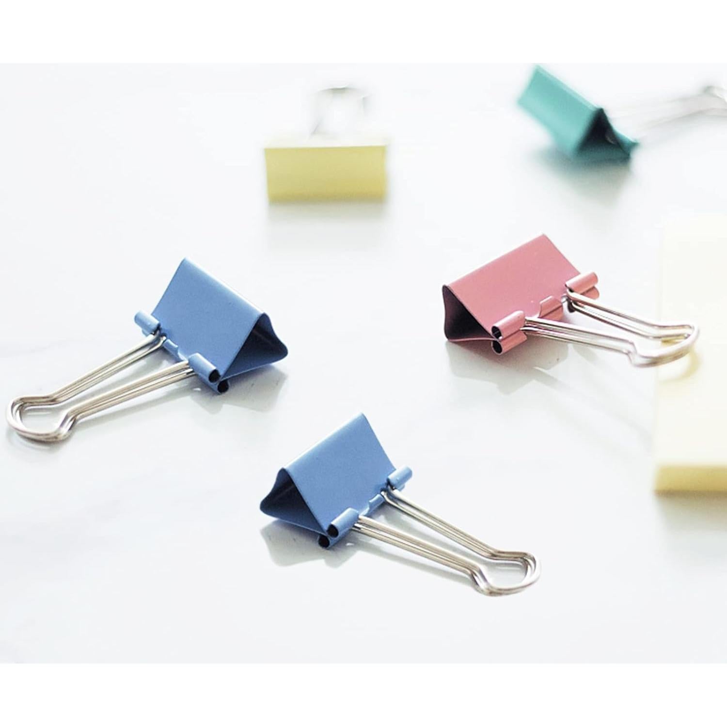 120 Clips de Carpeta Coloridos OWLKELA 1.9 cm para Oficina