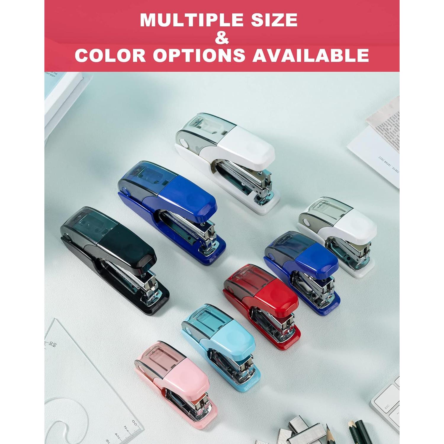 Grapadora Mini Sin Esfuerzo PAPERPAL Blanca, Capacidad 20 Hojas