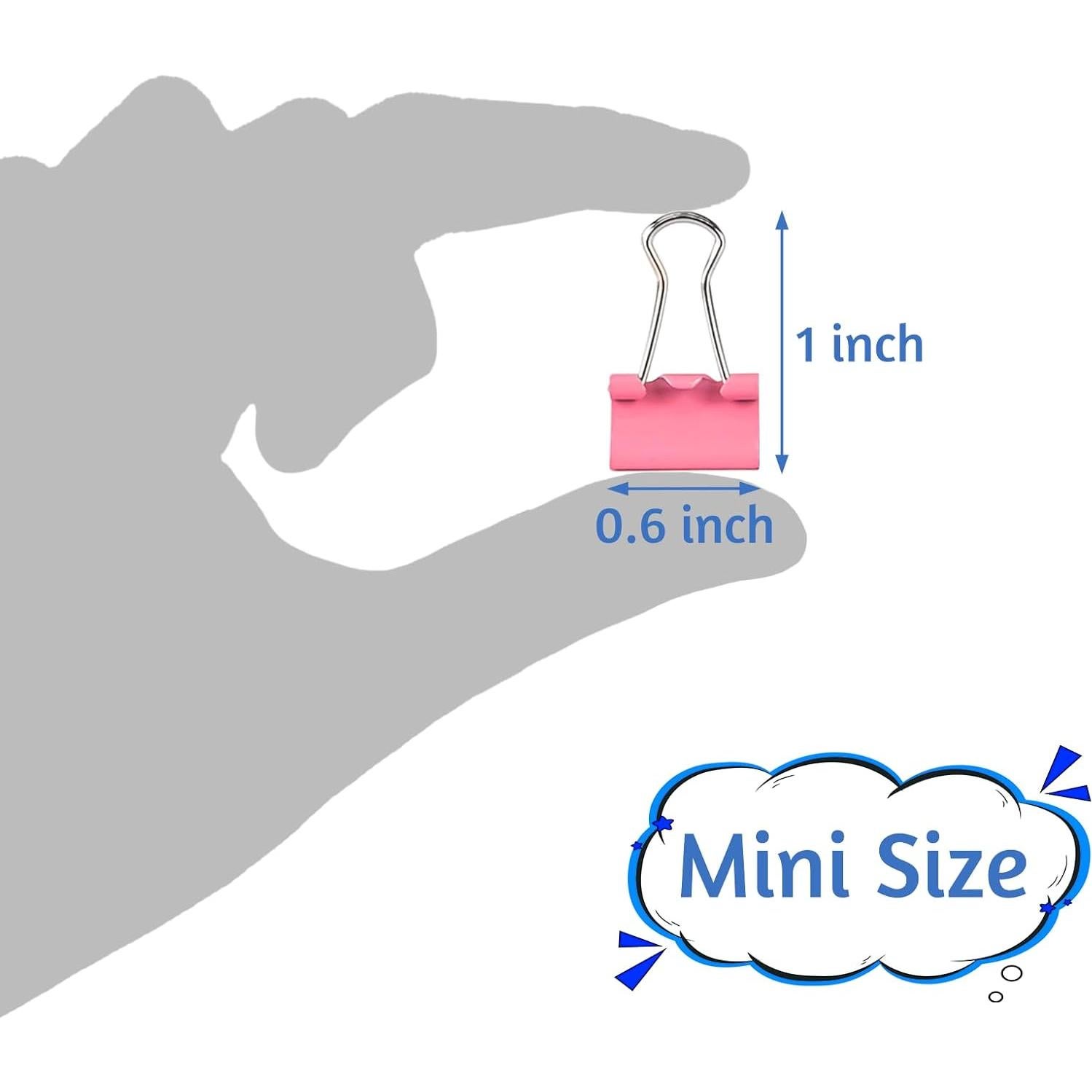 120 Mini Clips de Carpeta OWLKELA 15mm Multicolor Resistente