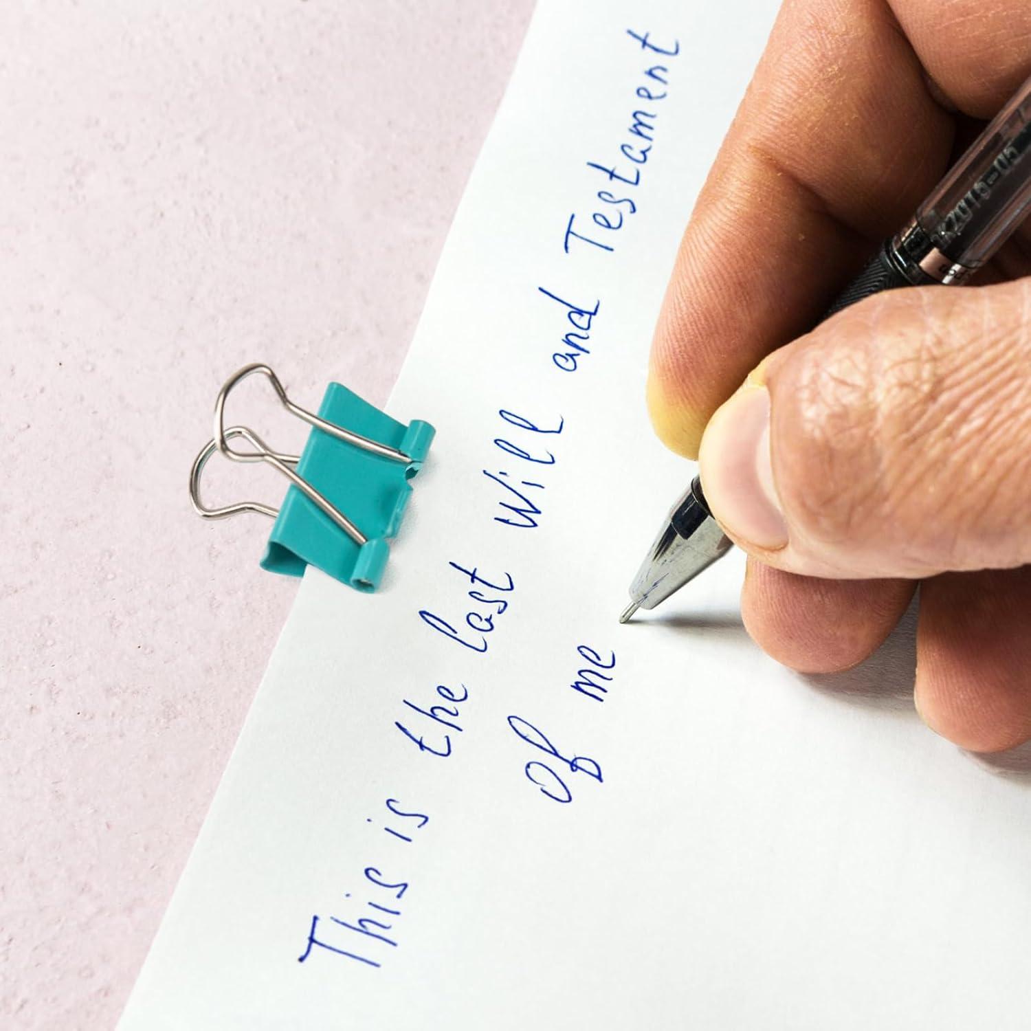 120 Mini Clips de Carpeta OWLKELA 15mm Multicolor Resistente