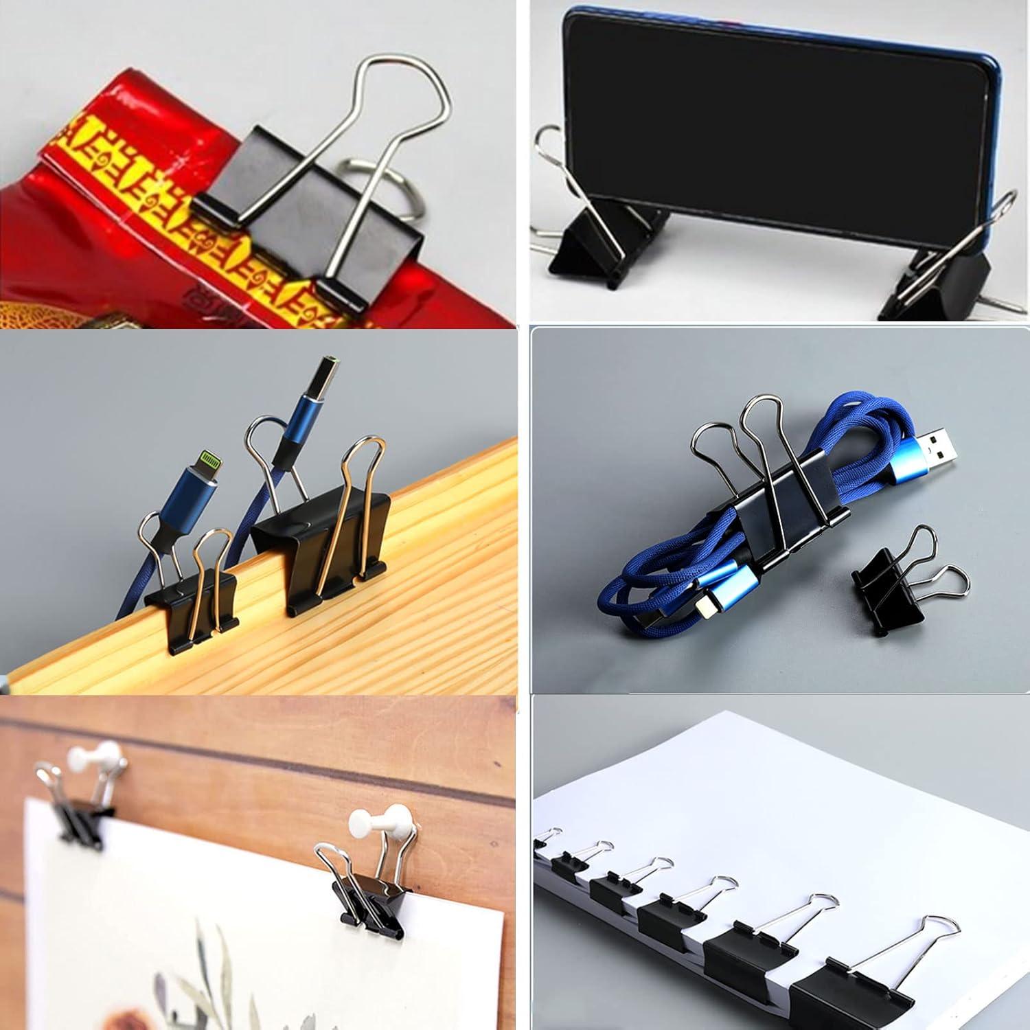 Clips de Encuadernación KAKAMINA 300 Piezas Tamaños Variados