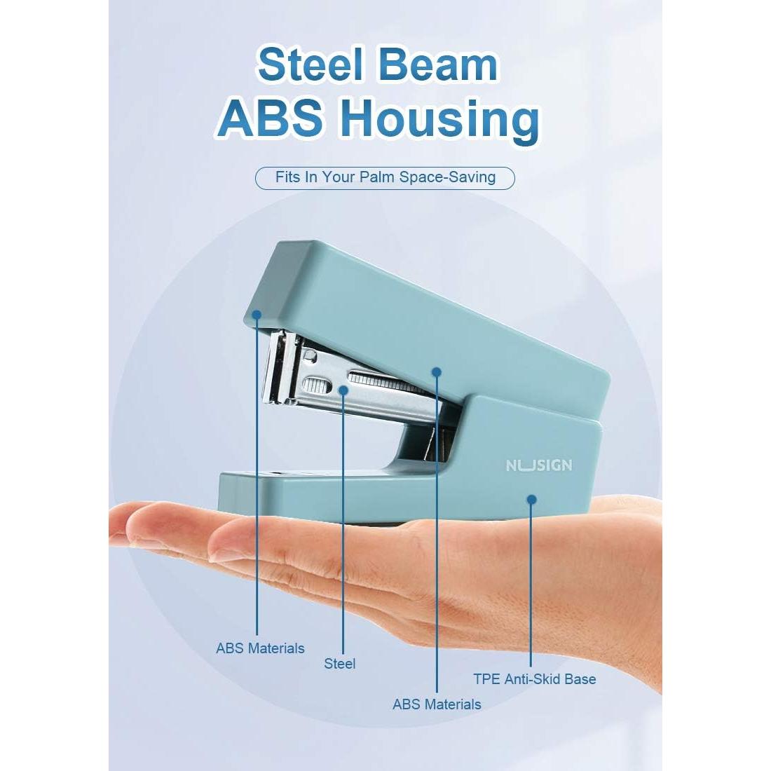 Mini Grapadora Leven Azul 20 Hojas con 640 Grapas